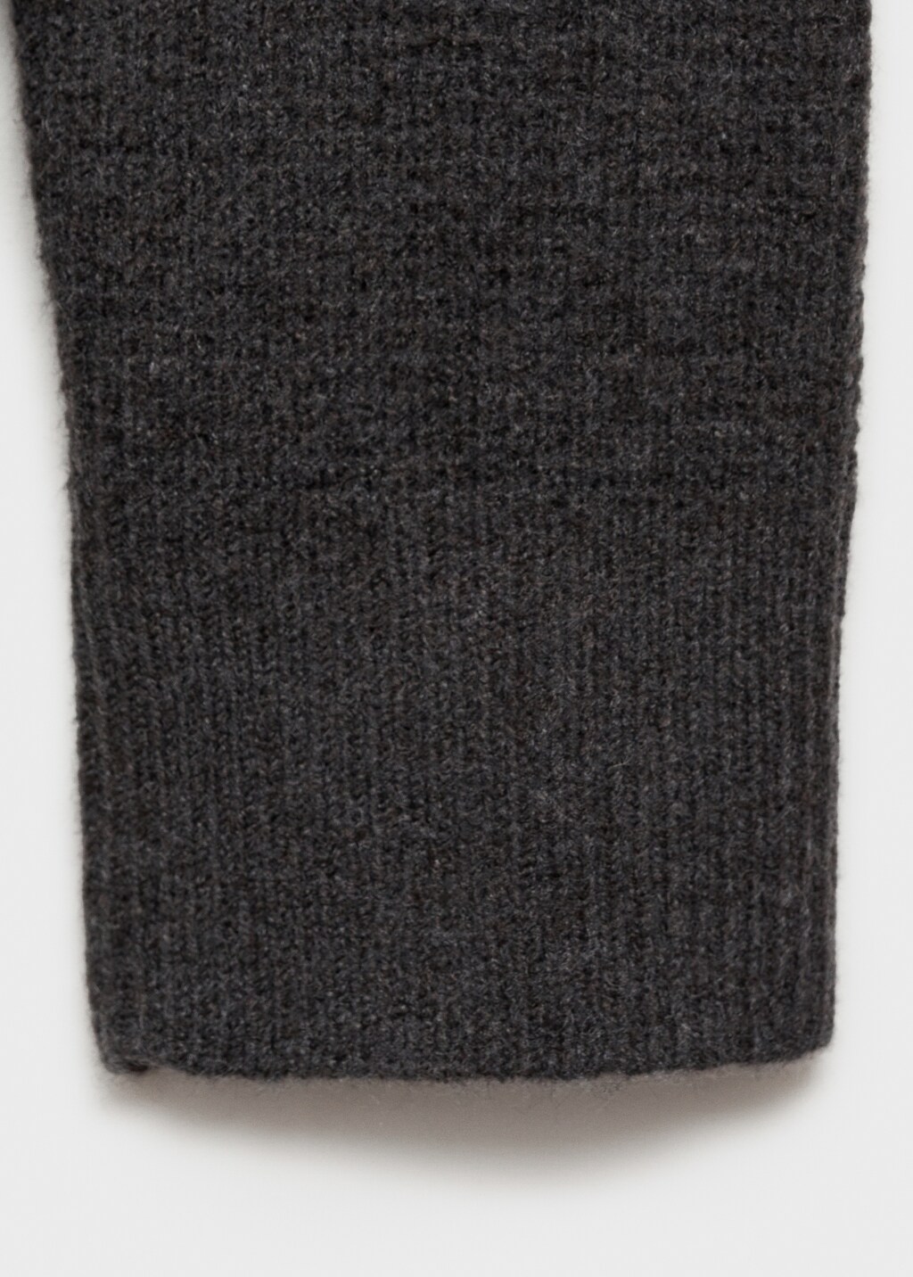 Knitted structured check polo sweater - Off White