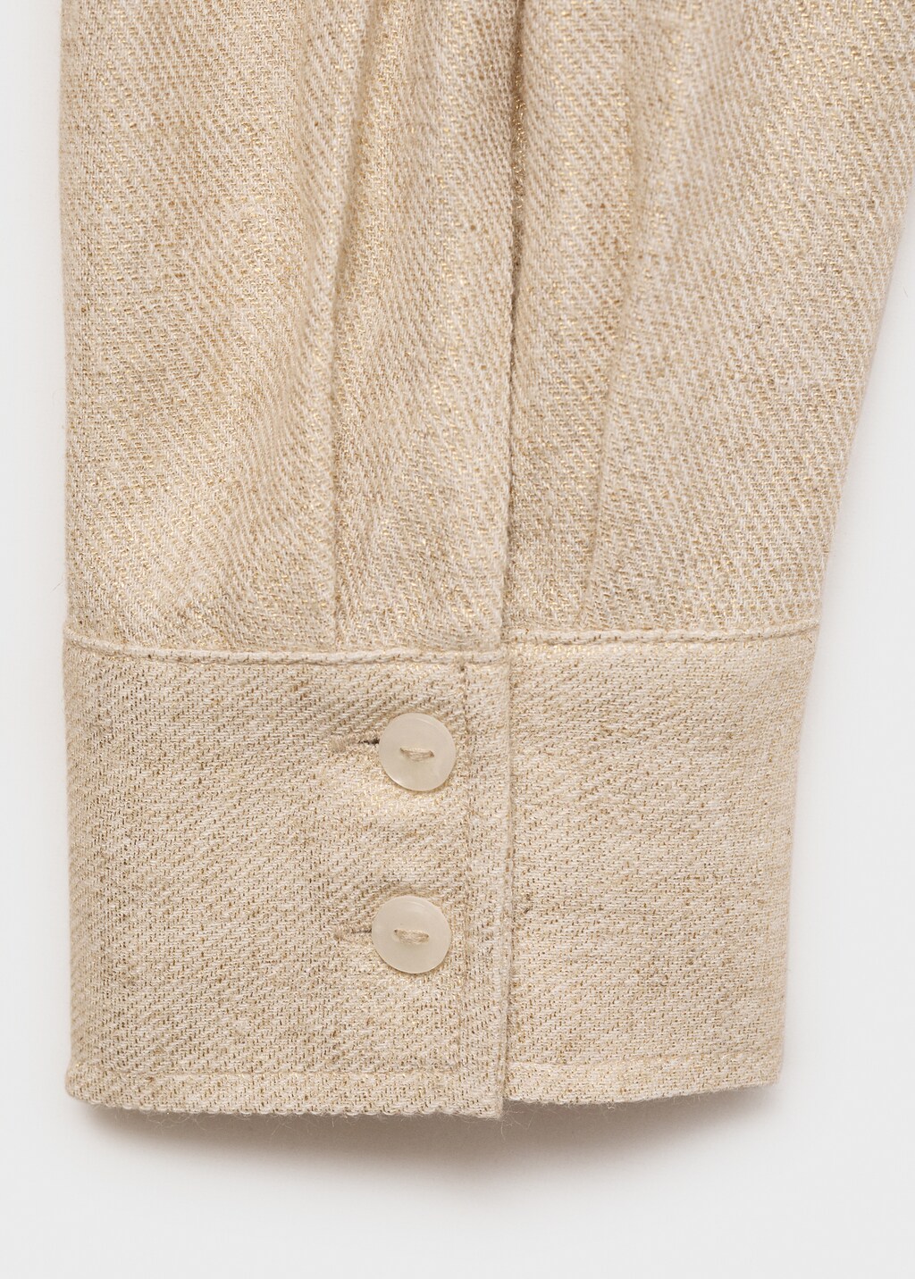 Regular linen-blend shirt - Gold