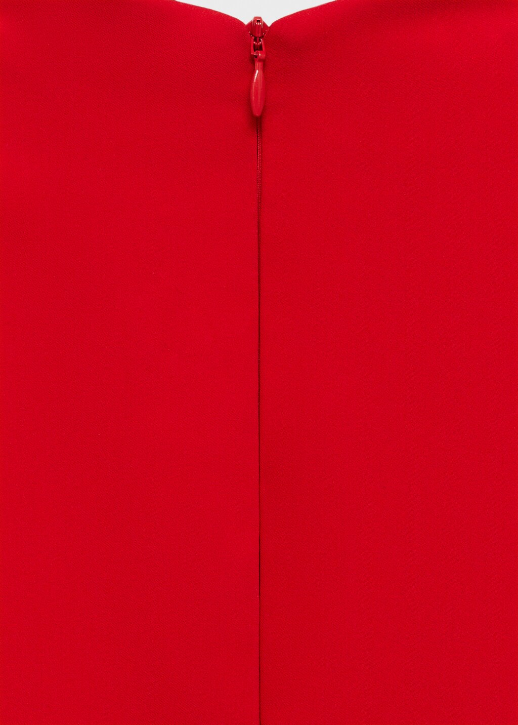 Straight dress with cape collar - Red