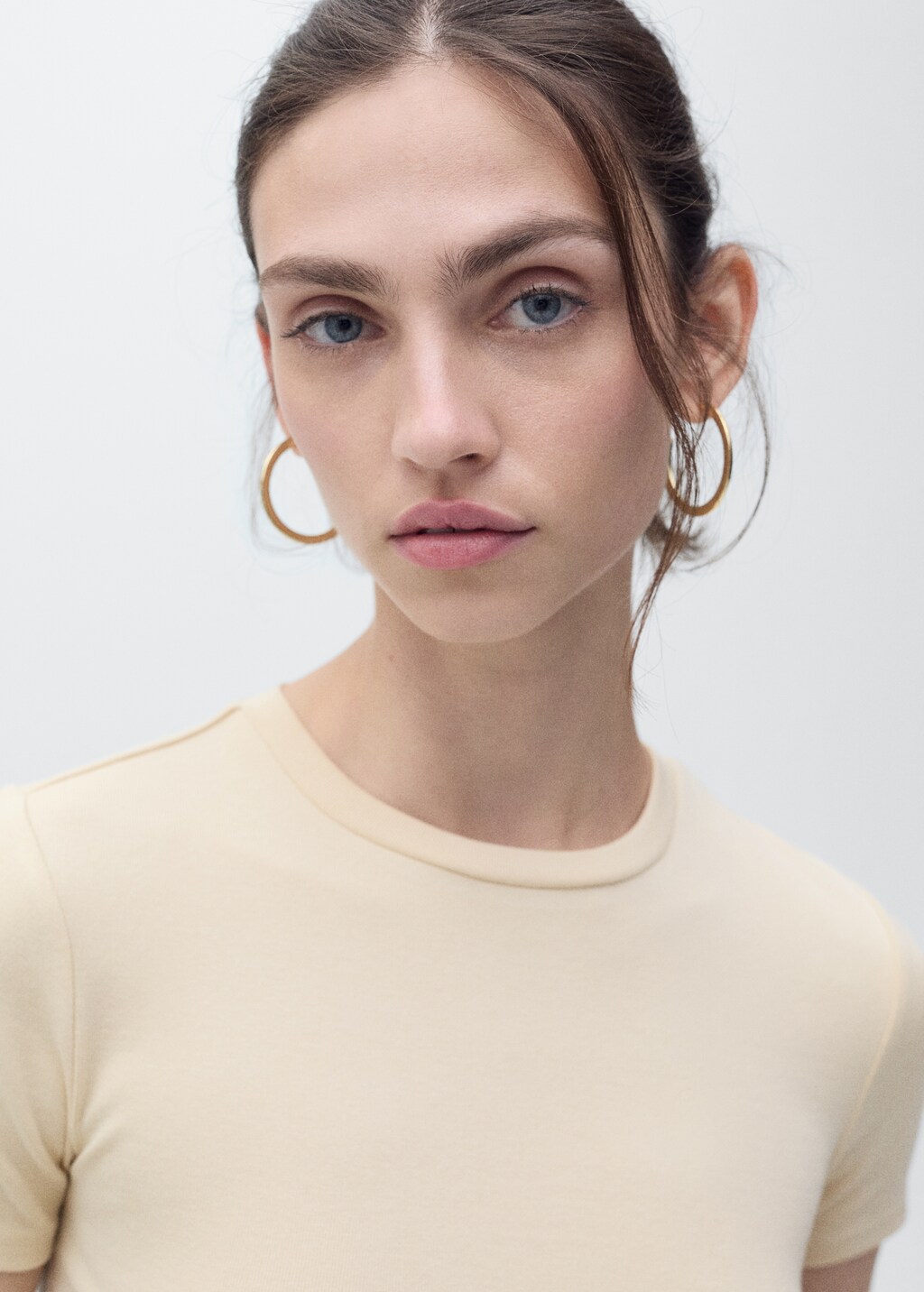 Fitted crop t-shirt - Black