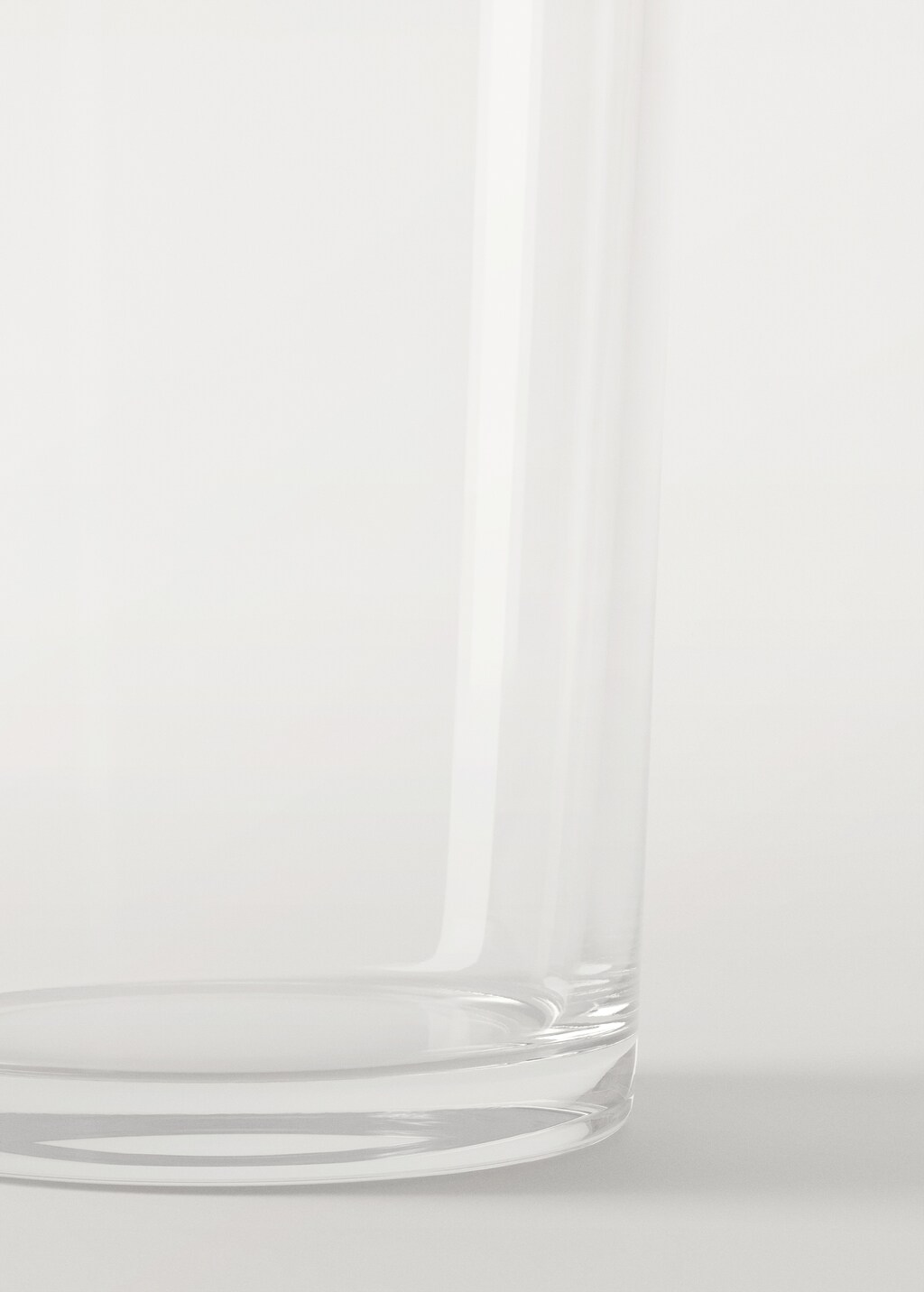 Large plain glass soda tumbler - Ice Grey