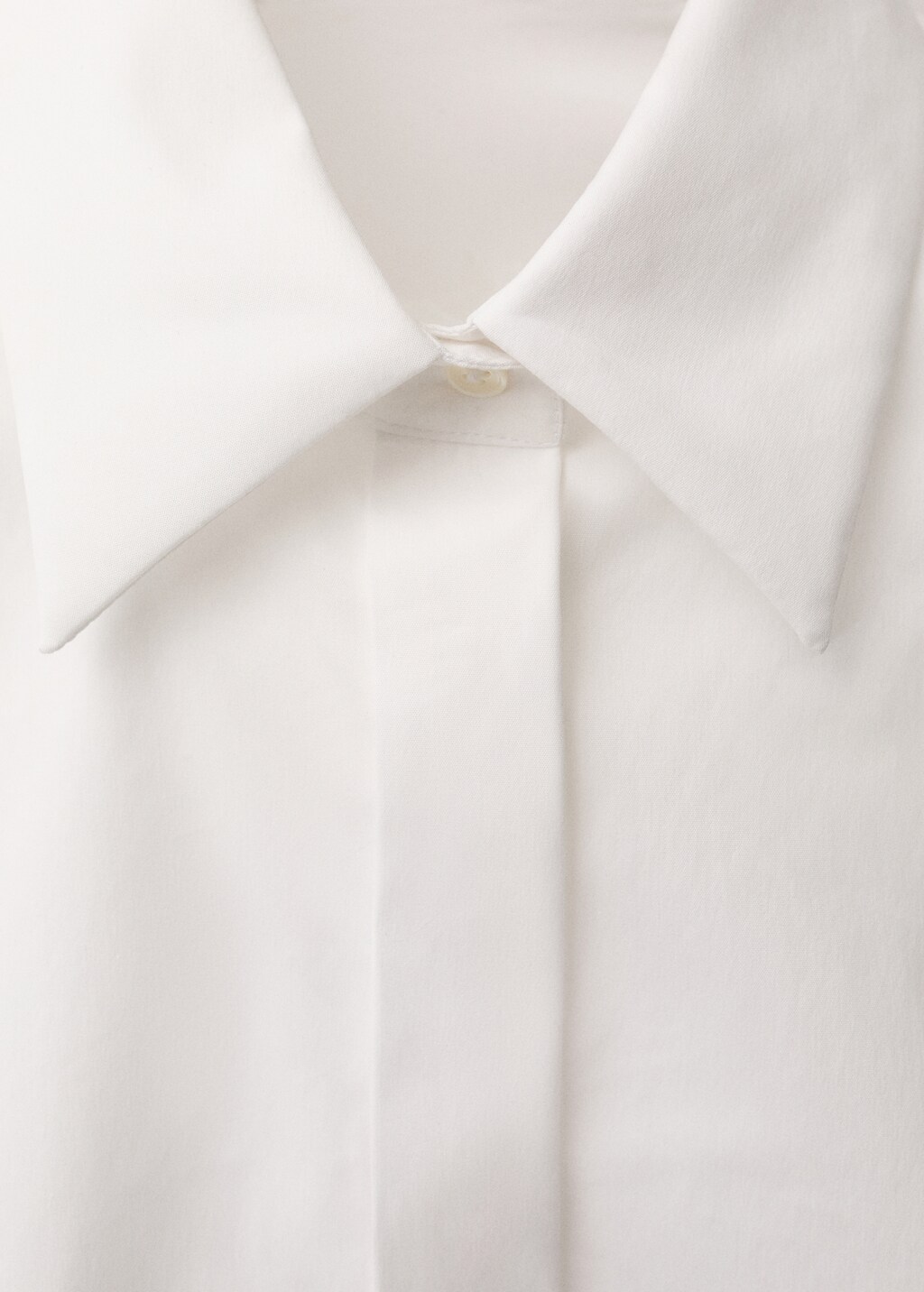 Slim-fit poplin shirt - Off White