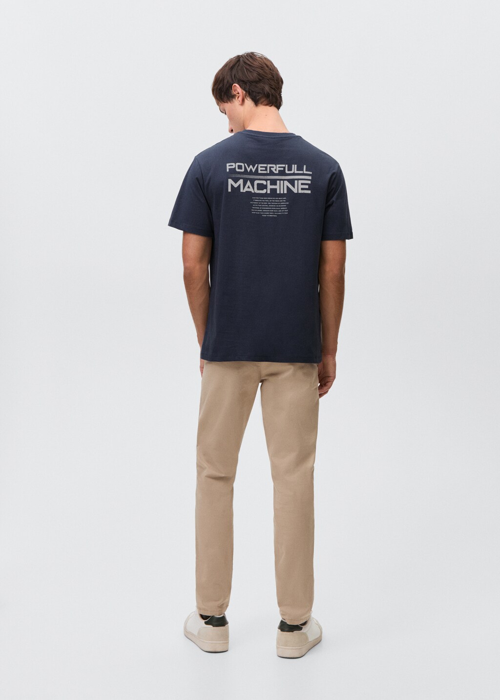 Message cotton T-shirt - Charcoal