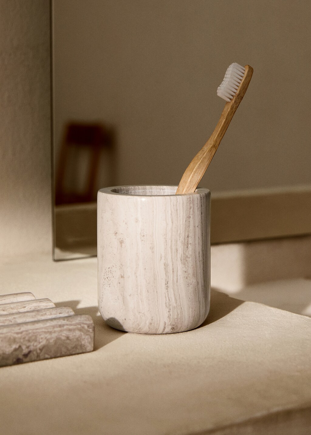 Marble bathroom glass - Light/Pastel Grey