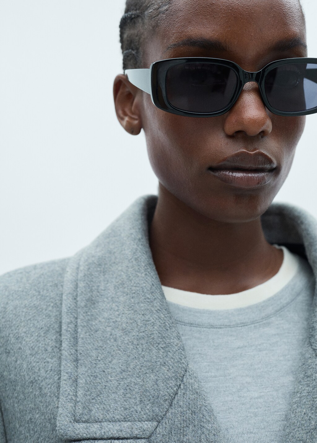 Lapels wool coat - Grey