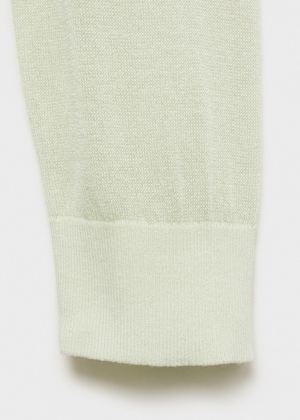 Semi-transparent cropped knitted cardigan - Aqua Green