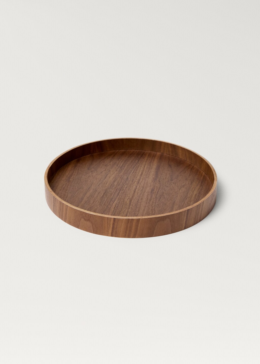 Medium round wooden tray - Brown