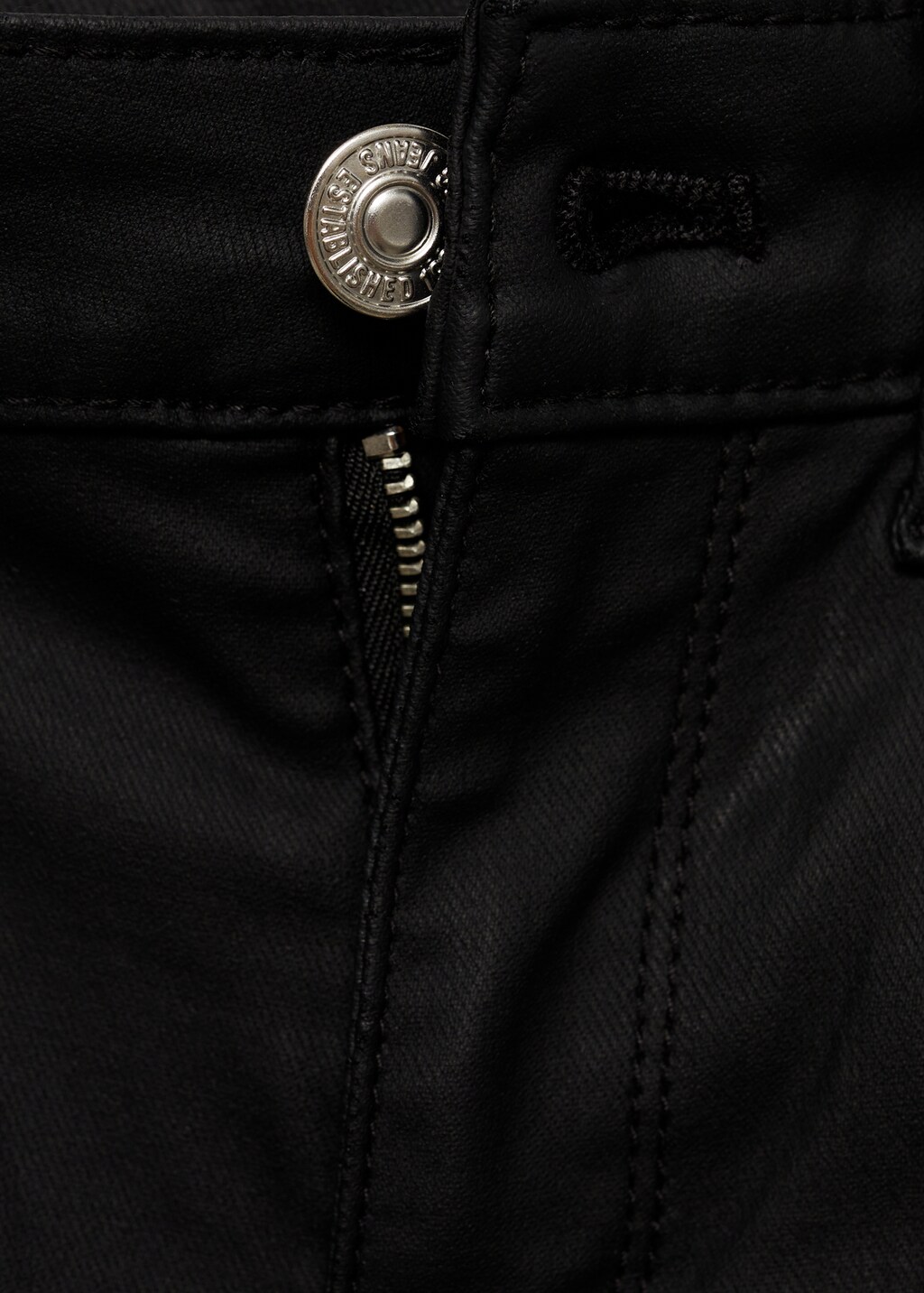 Push-up low-rise skinny jeans - Black denim