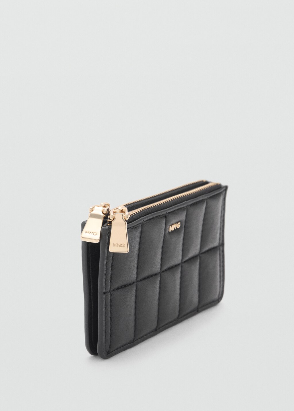 Quilted purse with double pocket - Off White