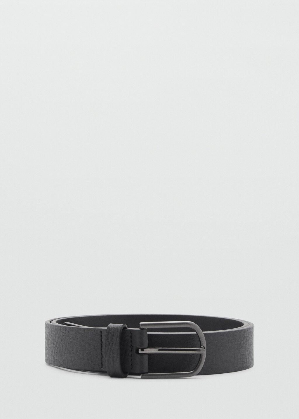 Pebbled leather belt - Black