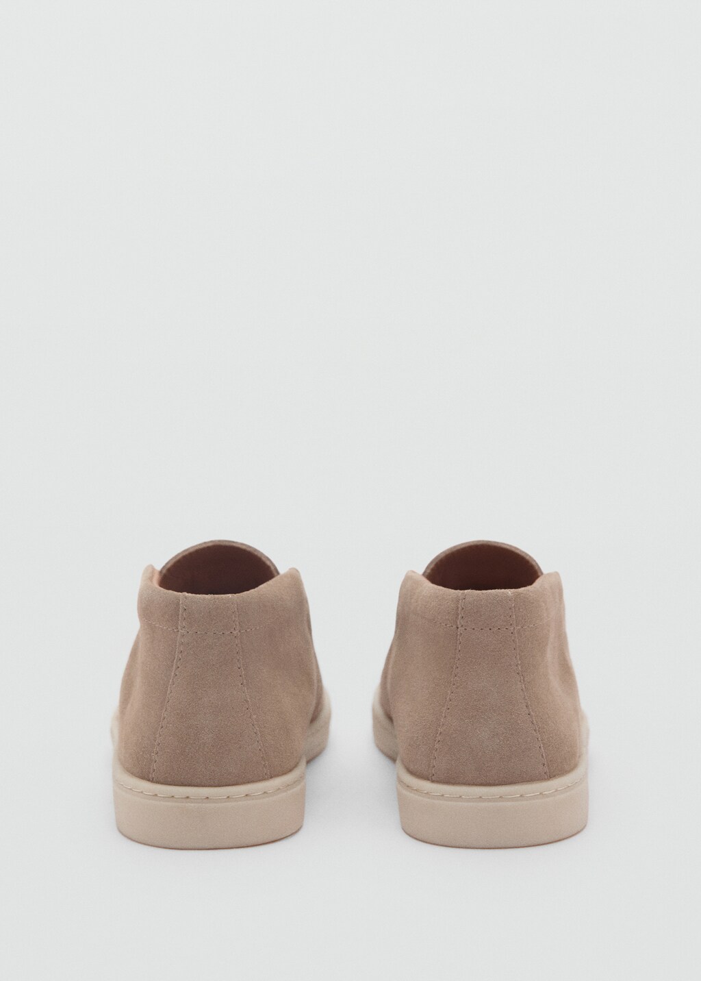 Casual suede leather ankle boots - Khaki