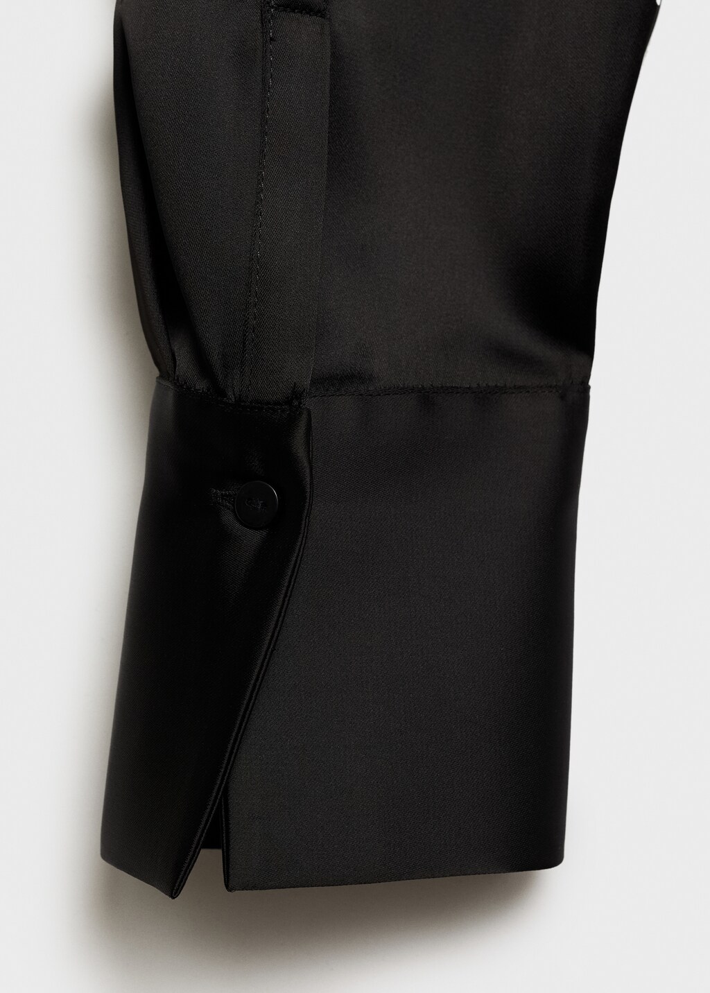 Regular-fit satin shirt - Ecru