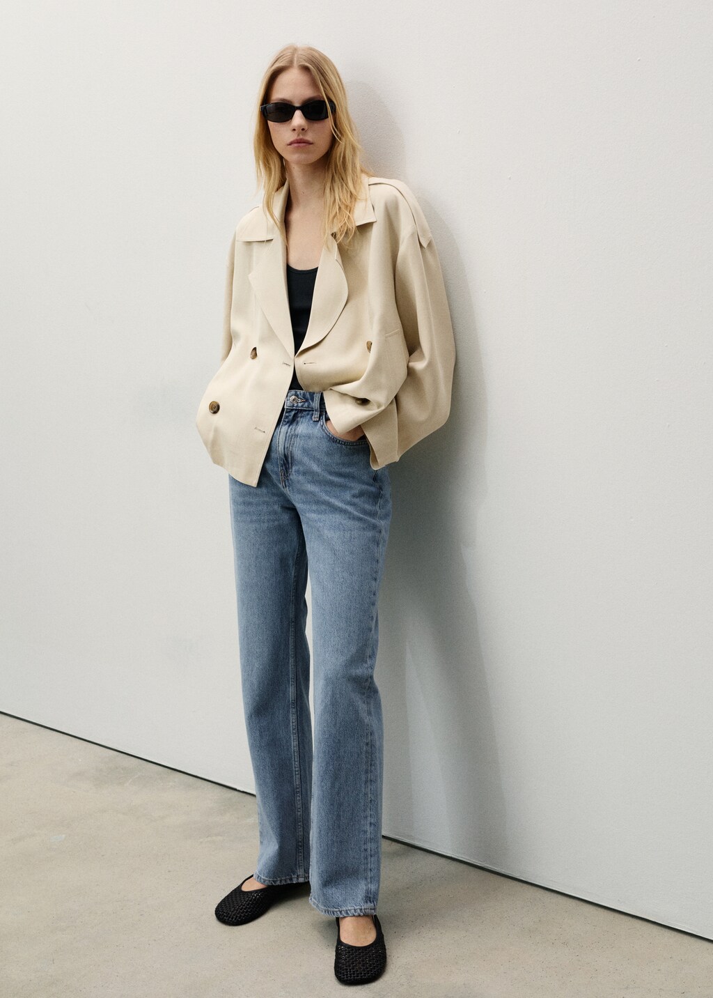 Matilda medium-rise straight-fit jeans - Black denim