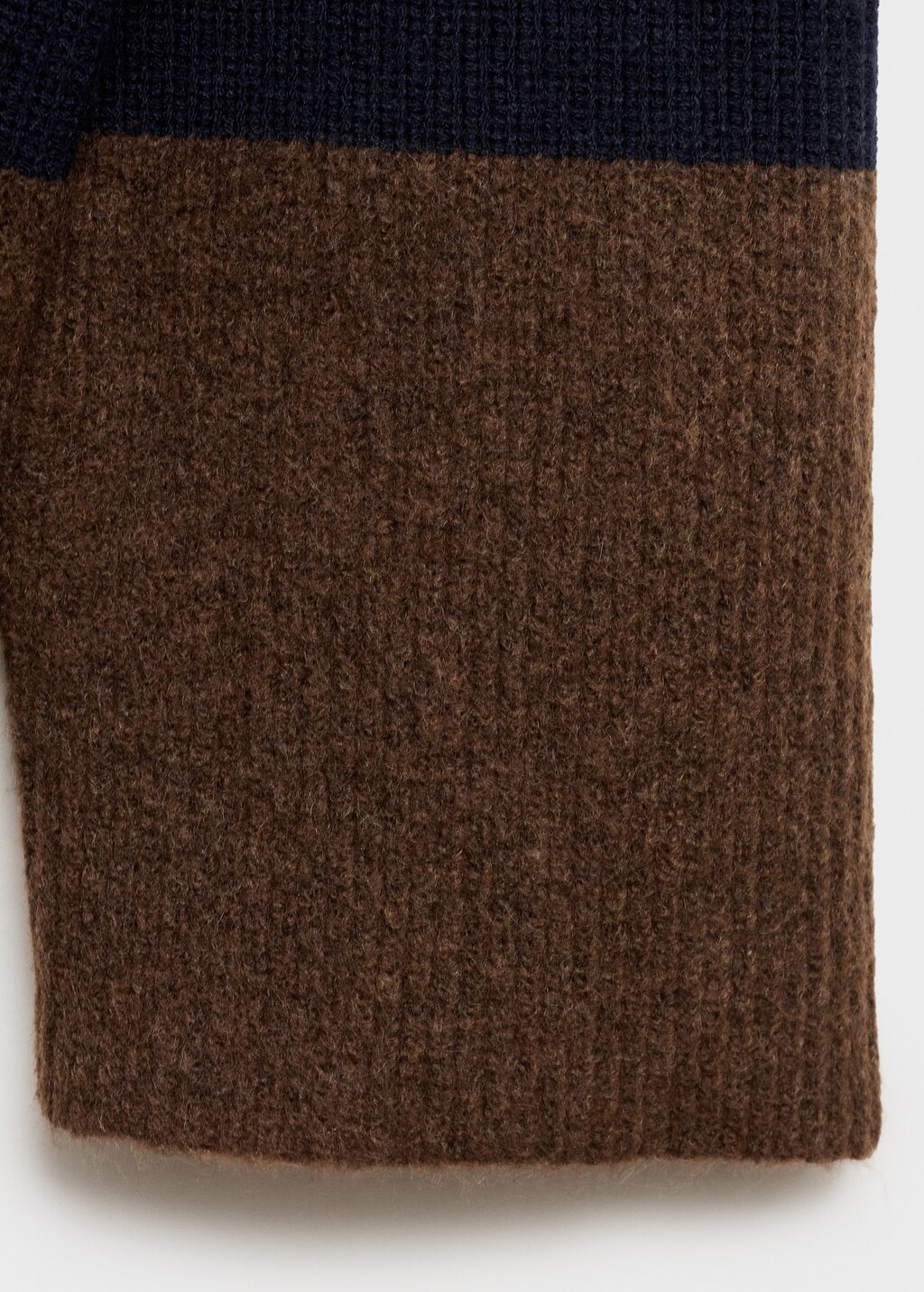 Striped polo-neck sweater - Red