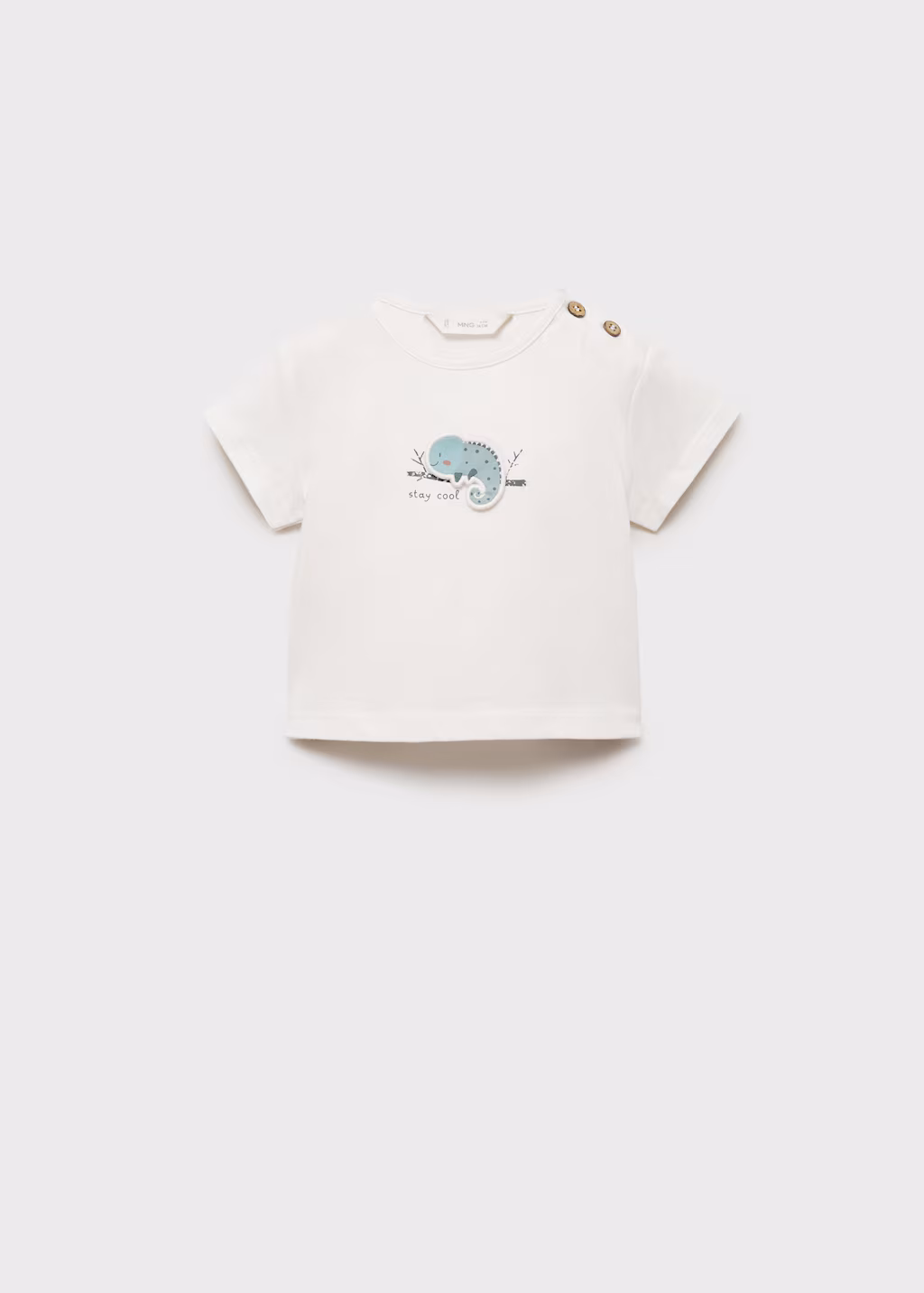 Embossed cotton t-shirt - Off White