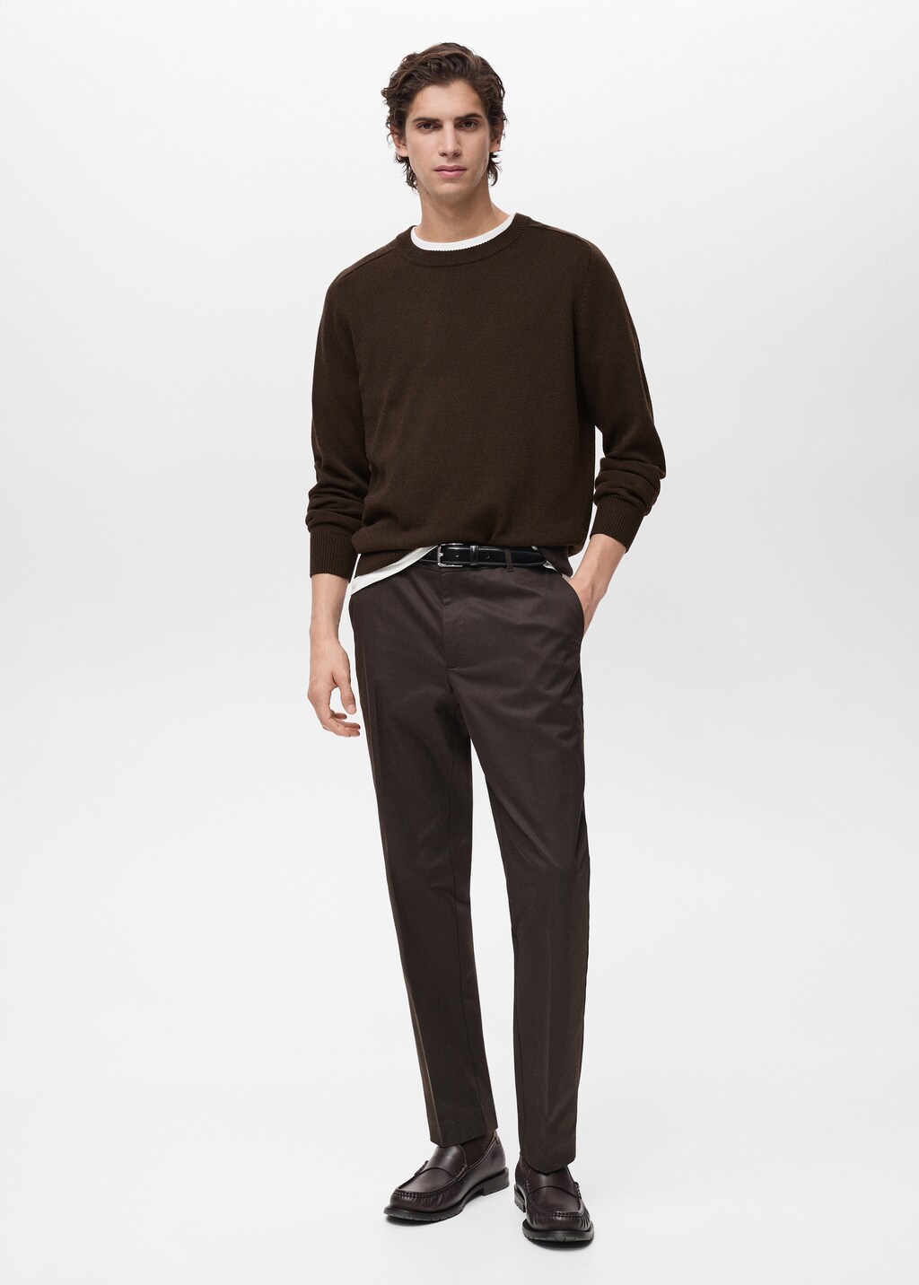 Knitted cotton sweater - Sky Blue