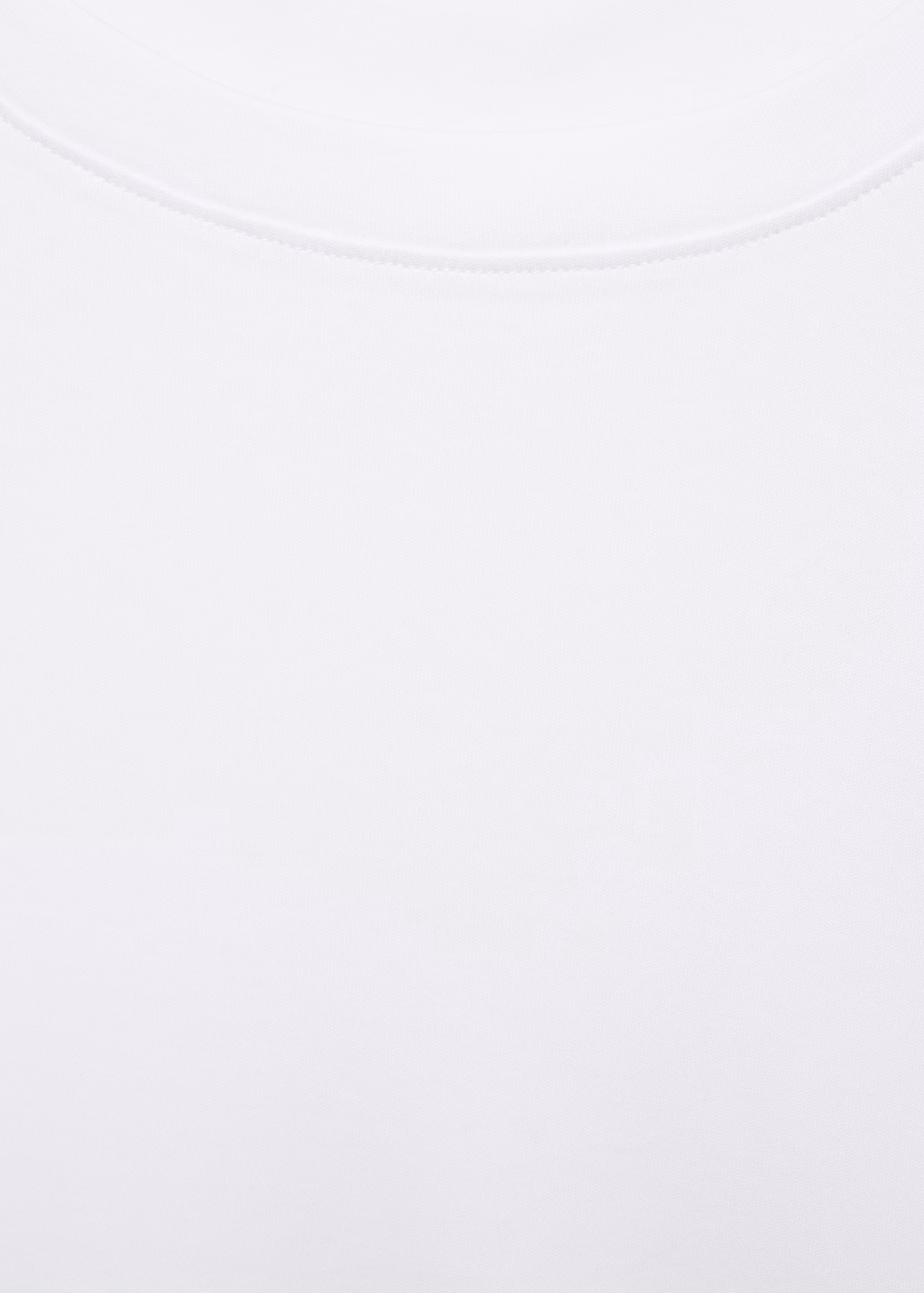 Rounded neck cotton t-shirt - Beige