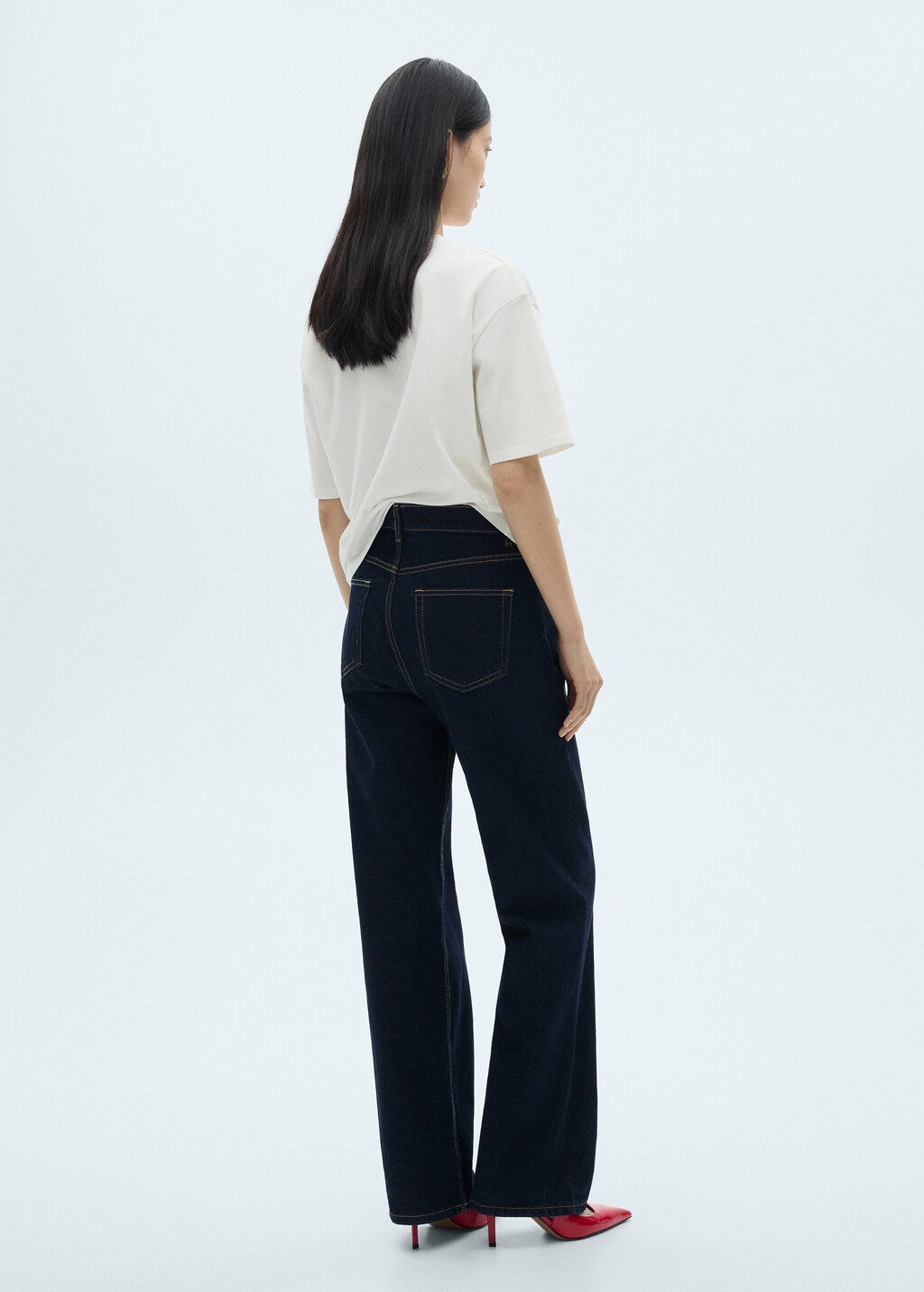 Cotton t-shirt with flower detail - Off White