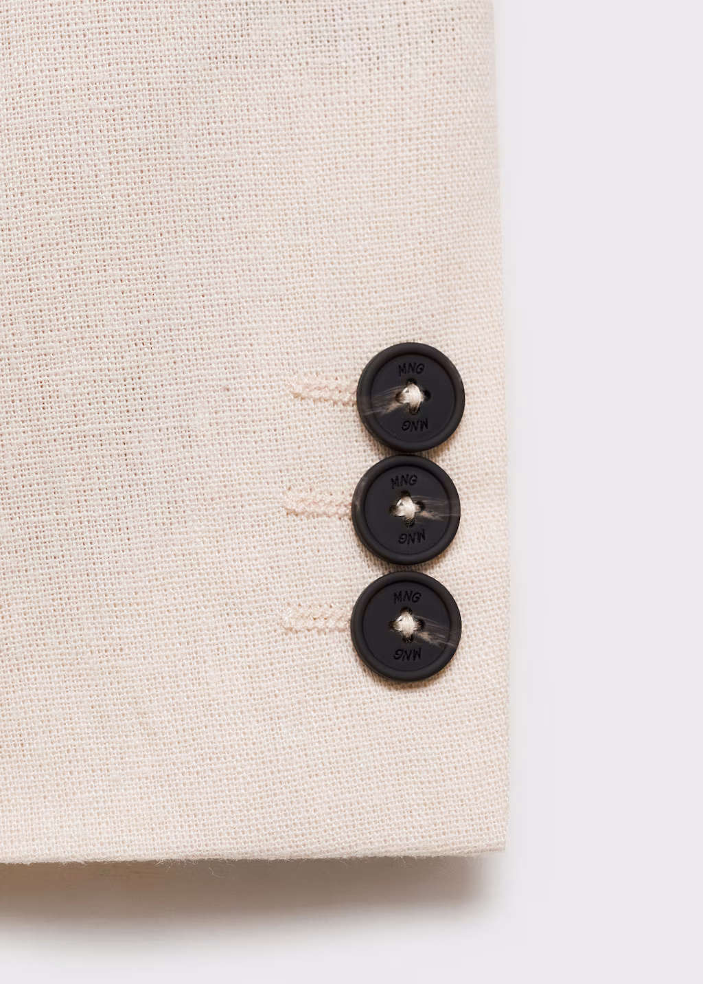 Linen jacket with buttons - Dark Navy