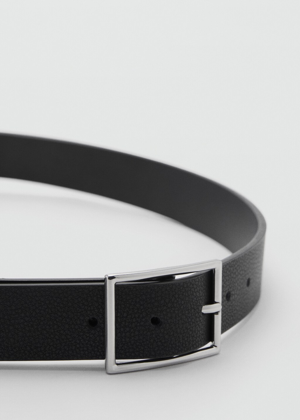 Pebbled leather belt - Black