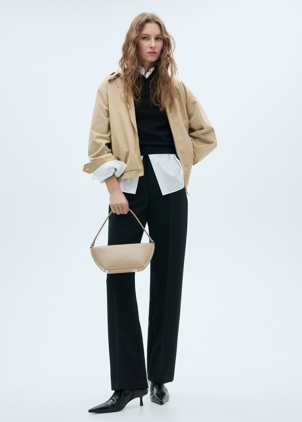 Oval shoulder bag - Black