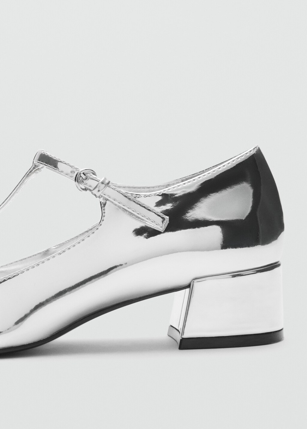 Metallic heel shoes - Silver
