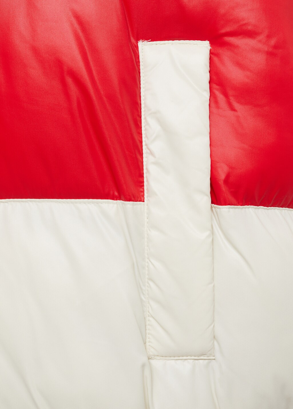 Tricolour quilted jacket - Brown