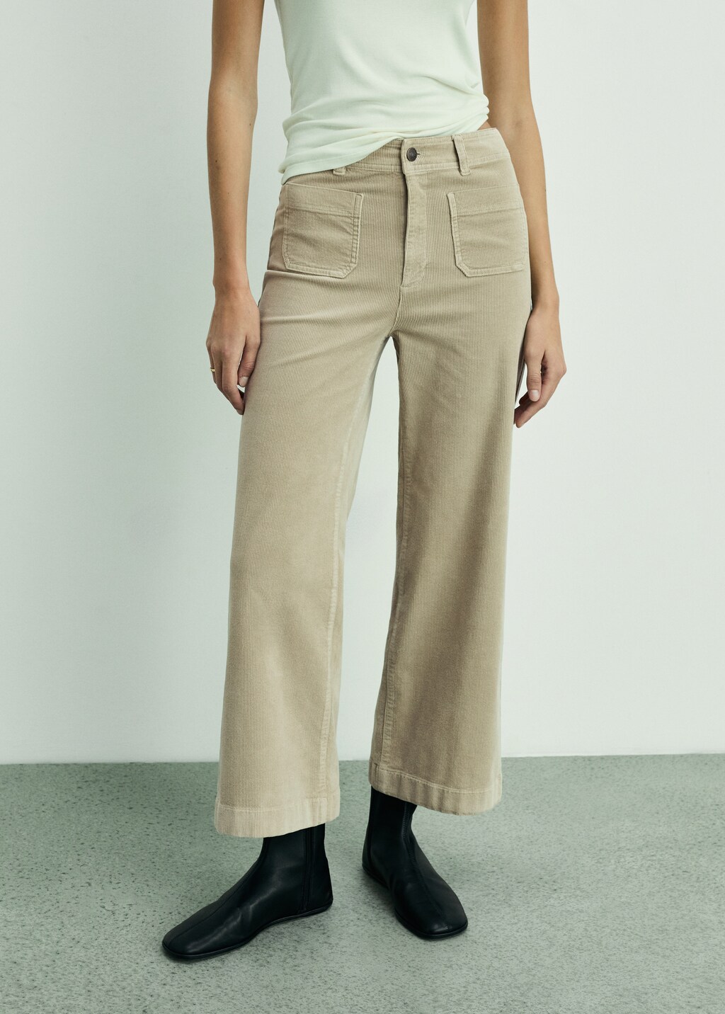 Catherin culotte corduroy trousers - Khaki