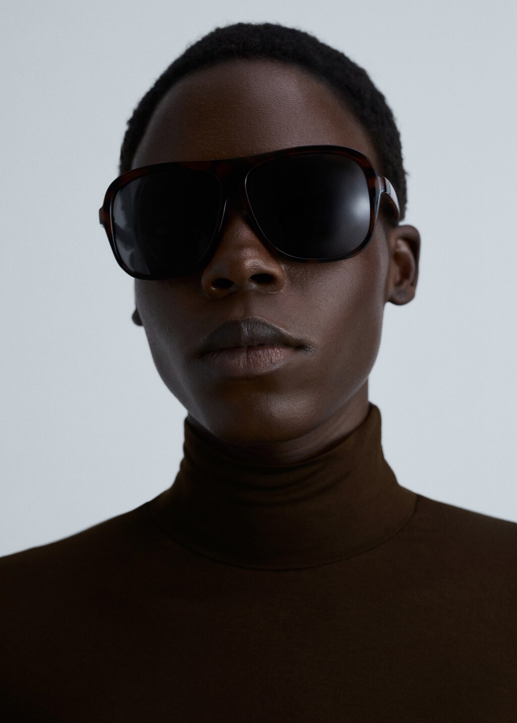 Turtleneck long-sleeved t-shirt - Black