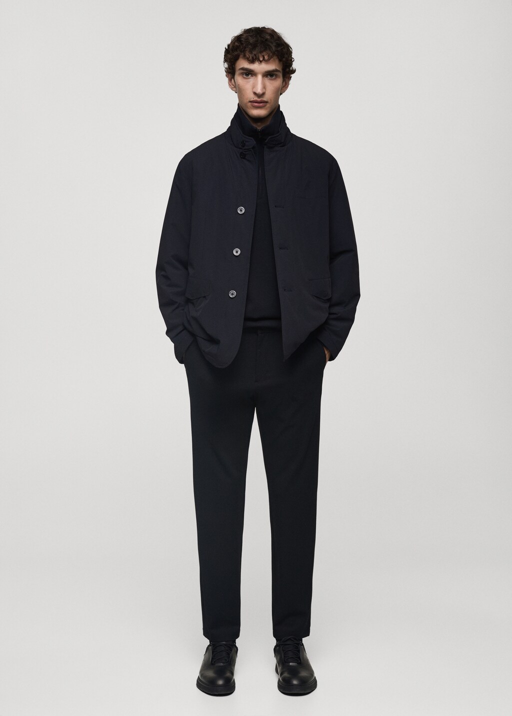 Waterproof jacket with Thermore® padding - Dark Navy