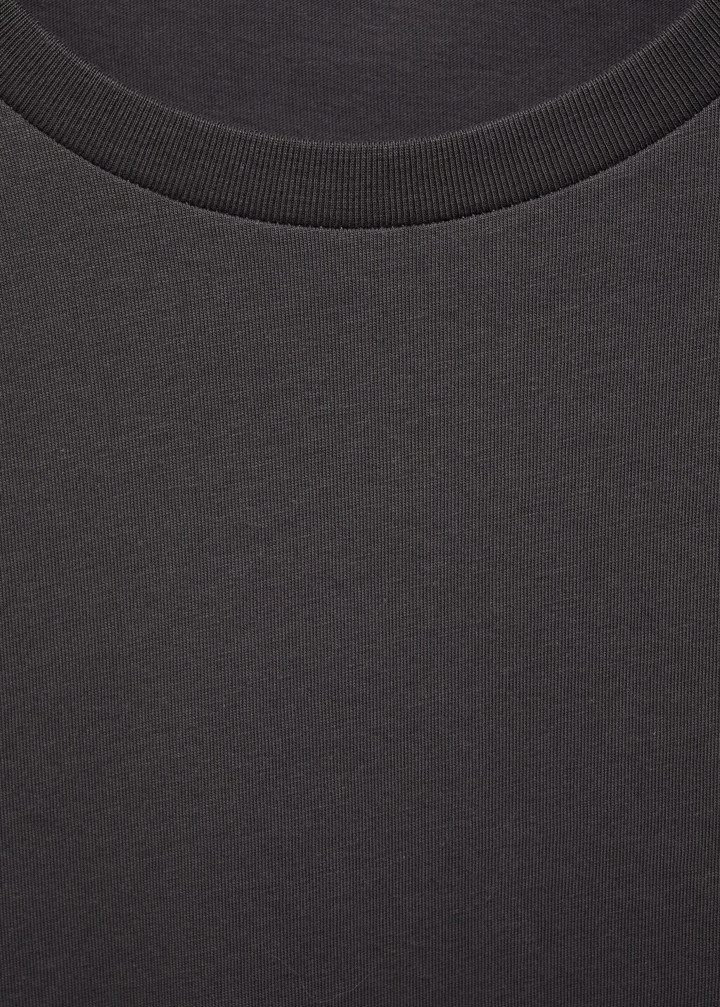 Essential cotton-blend T-shirt - Charcoal