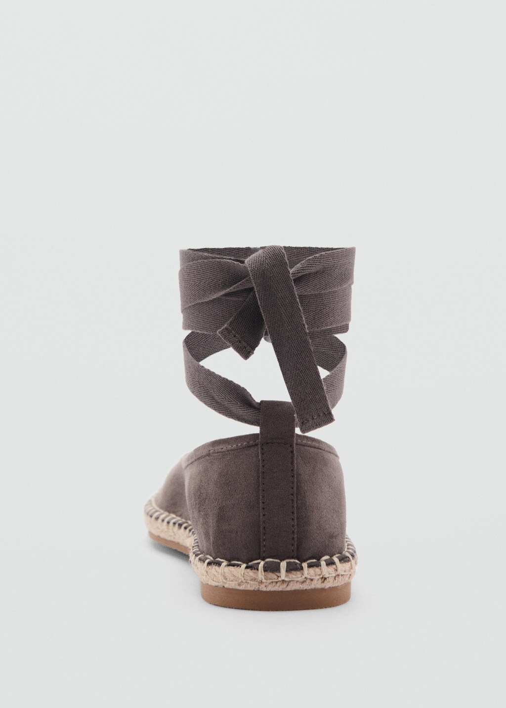 Lace-up cotton espadrilles - Charcoal