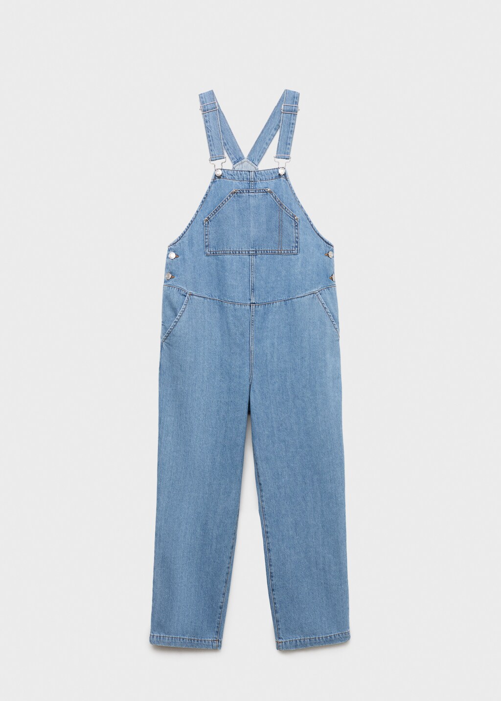 Maternity denim dungarees - Medium Blue