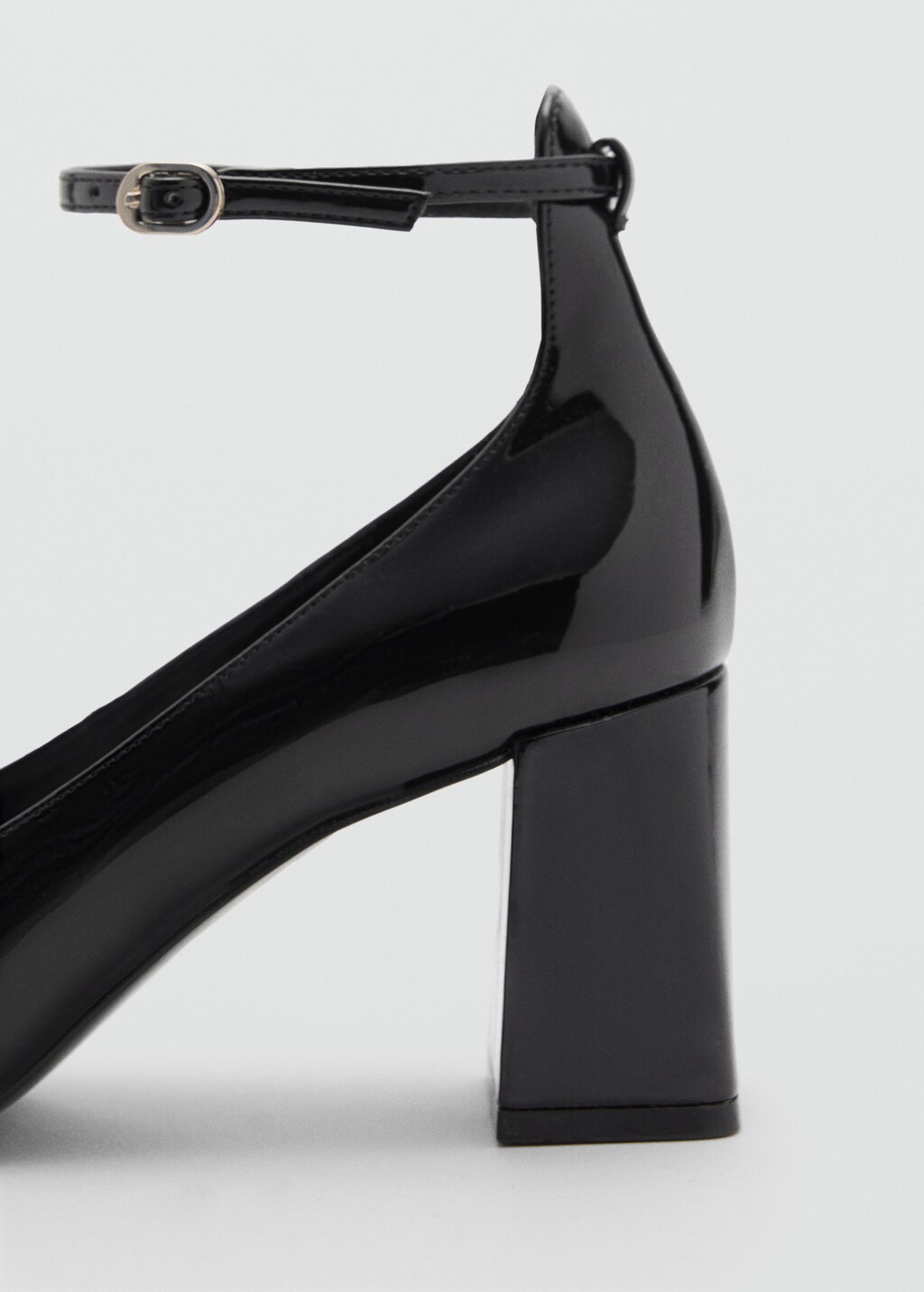 Patent leather-effect heeled shoes - Black