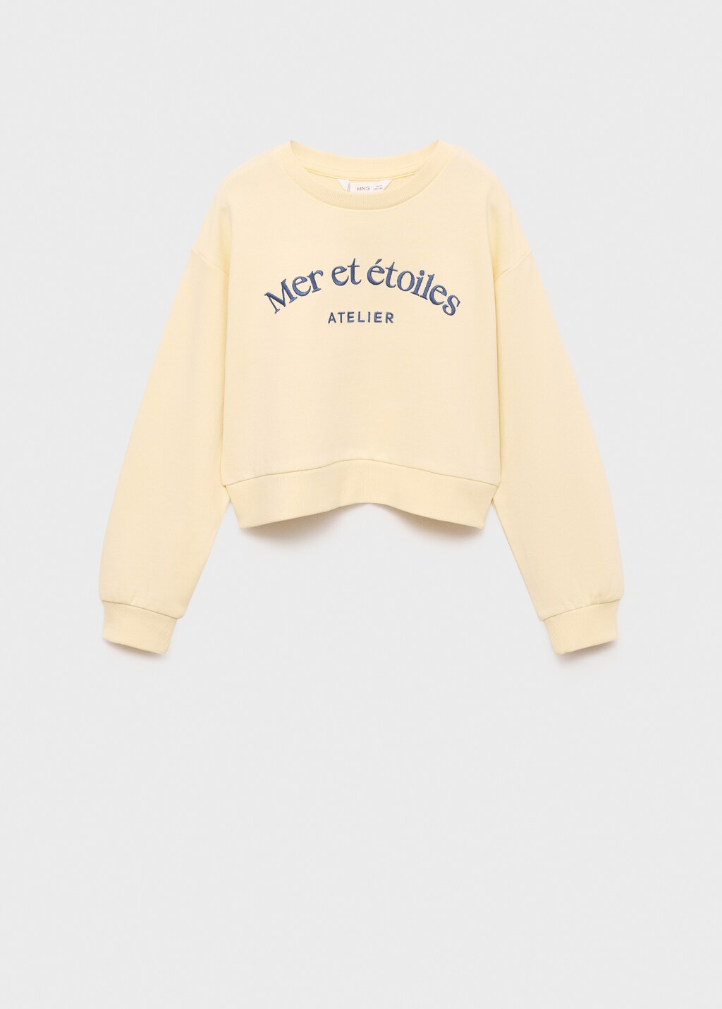 Message cotton sweatshirt - Yellow