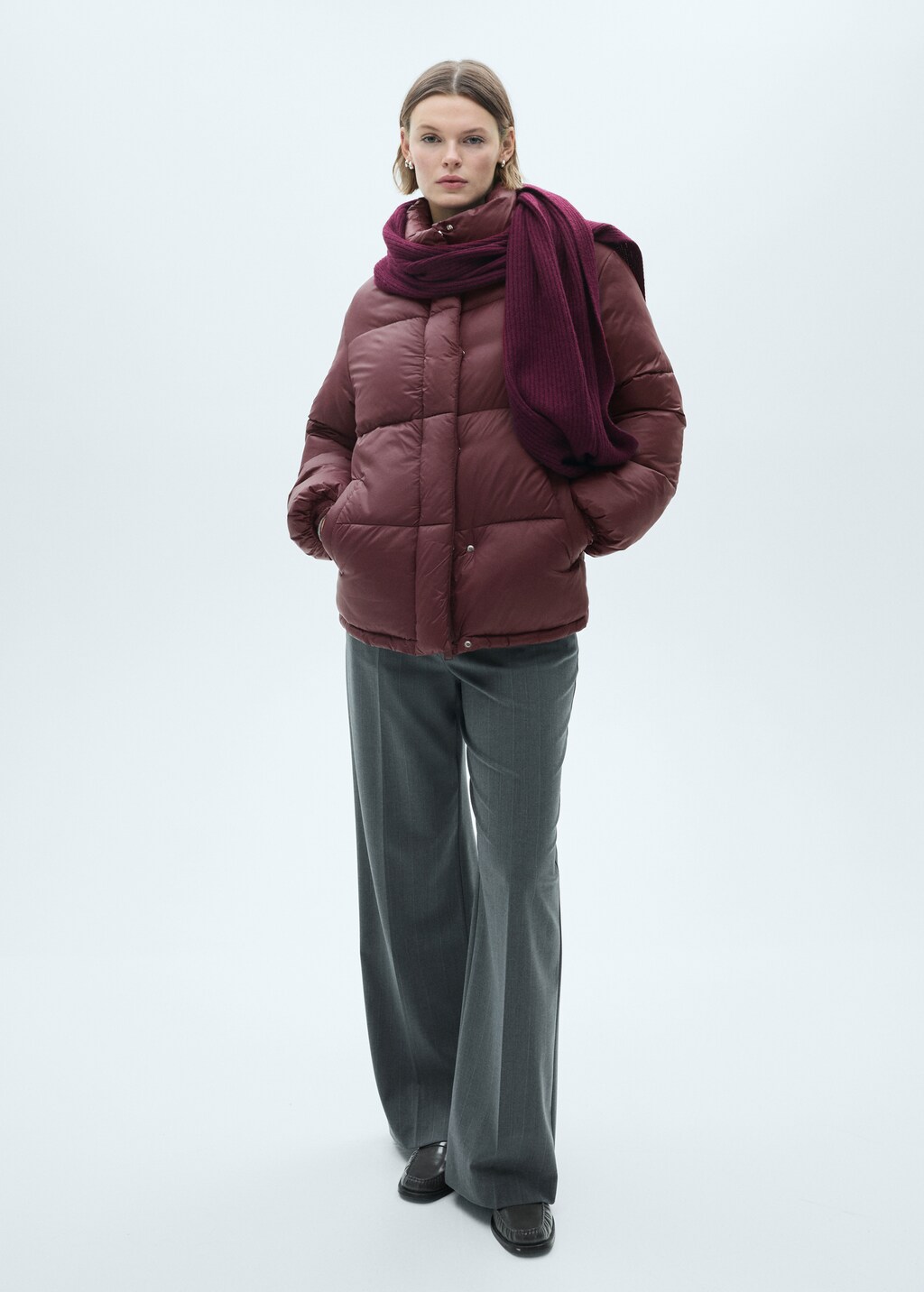 Short quilted anorak - Black