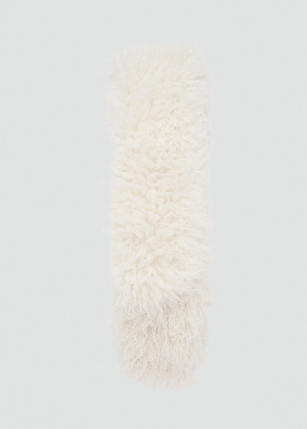 Fur effect scarf - Ecru