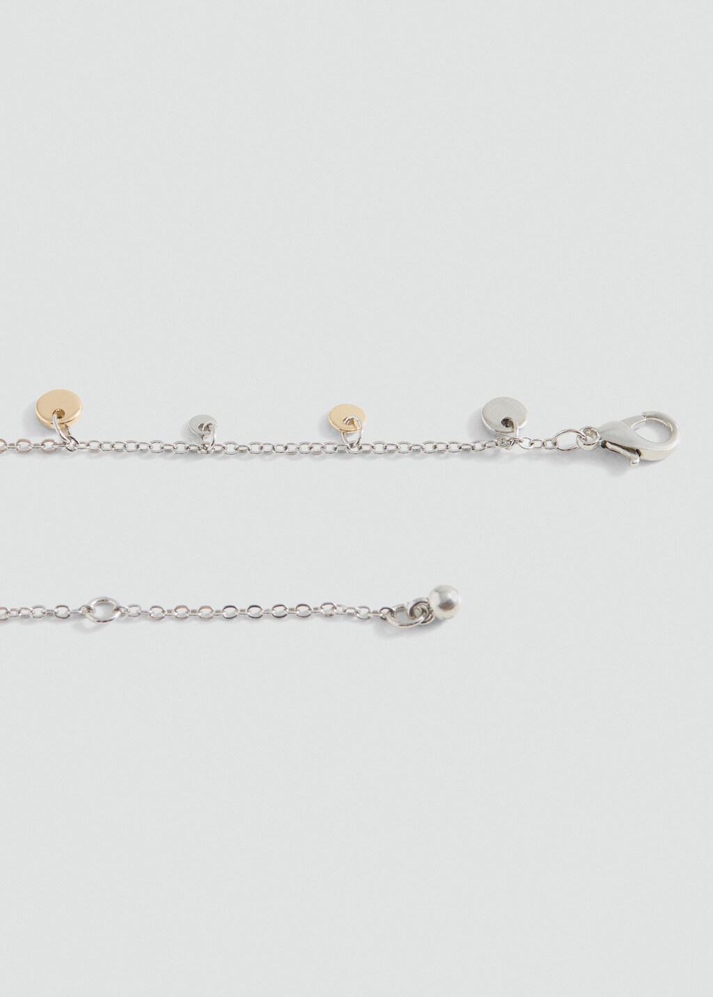 Beaded chain necklace - Silver