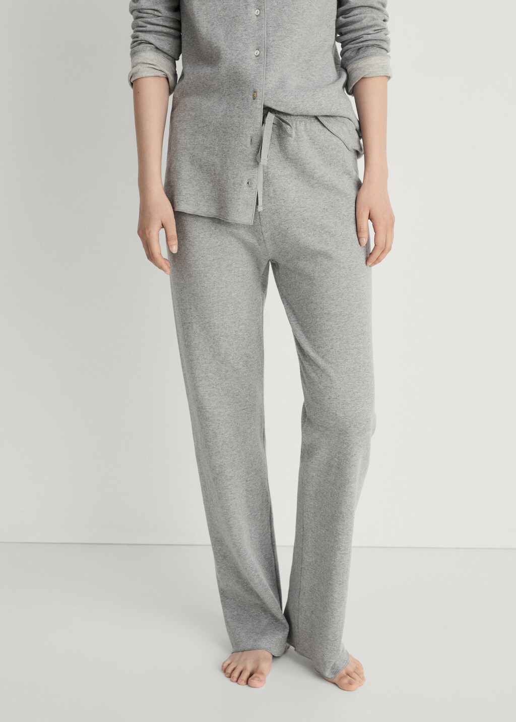Double-face cotton trousers - Light/Pastel Brown