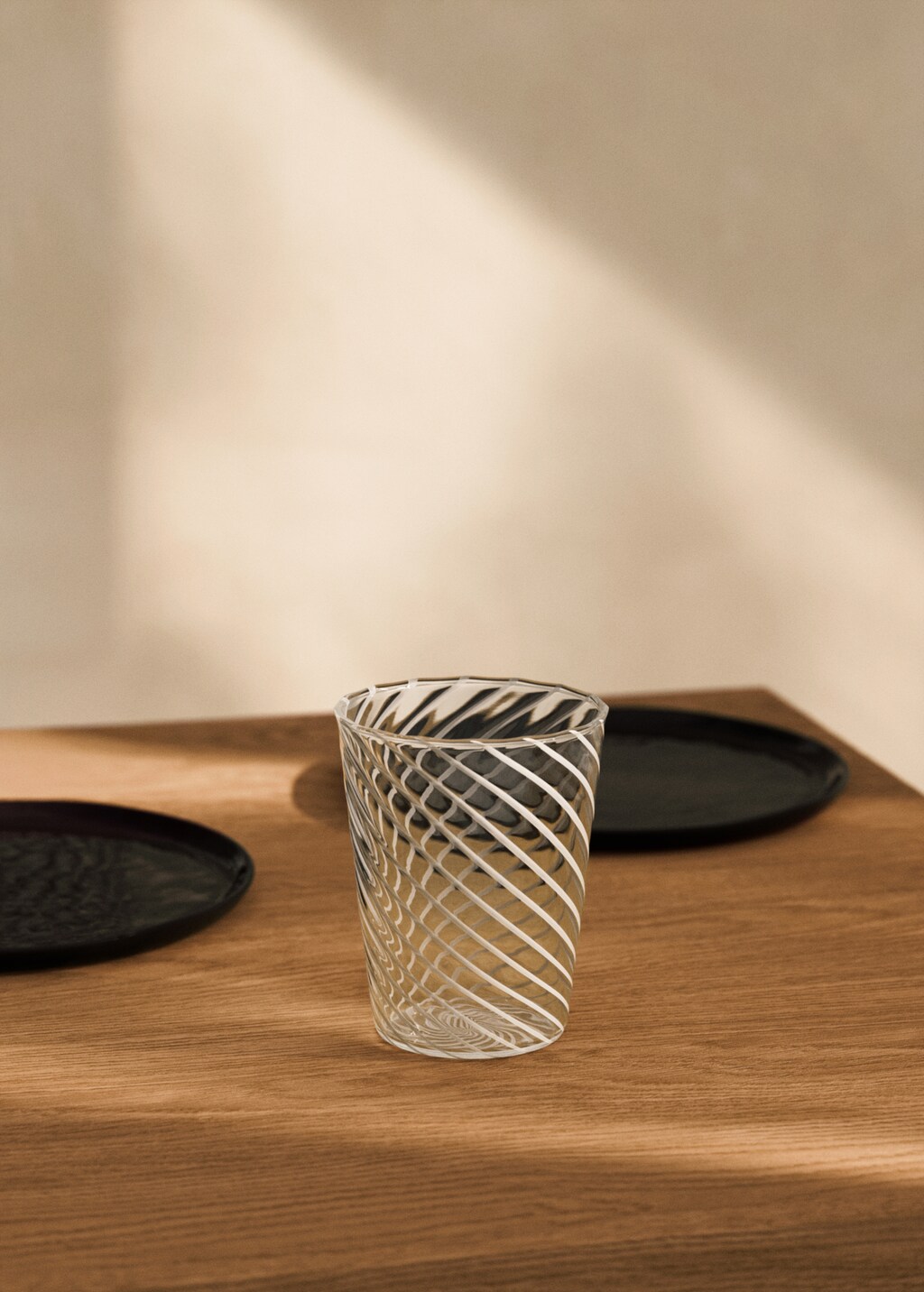 Small spiral coloured borosilicate glass - Black