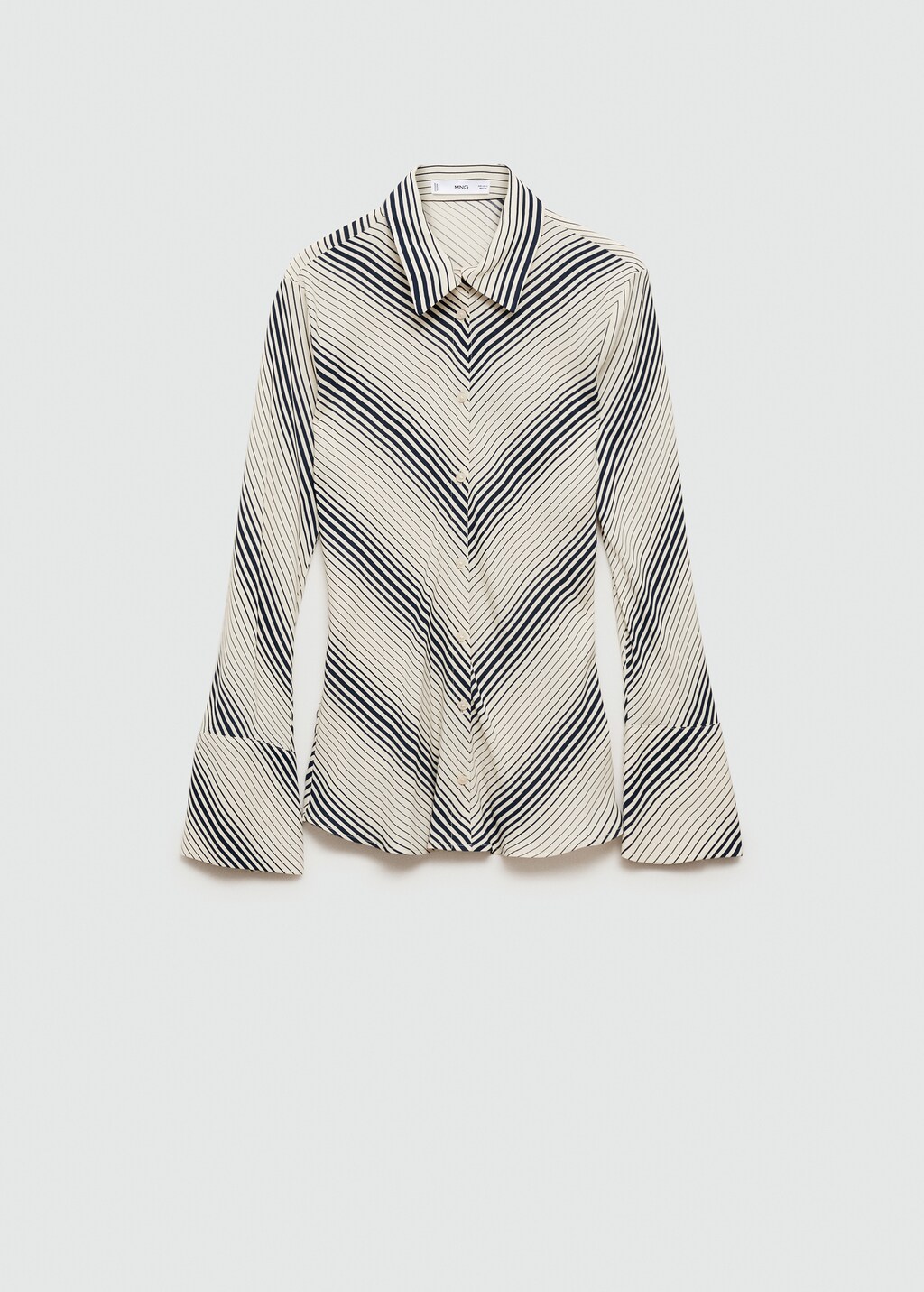 Striped shirt with flared sleeves - Off White