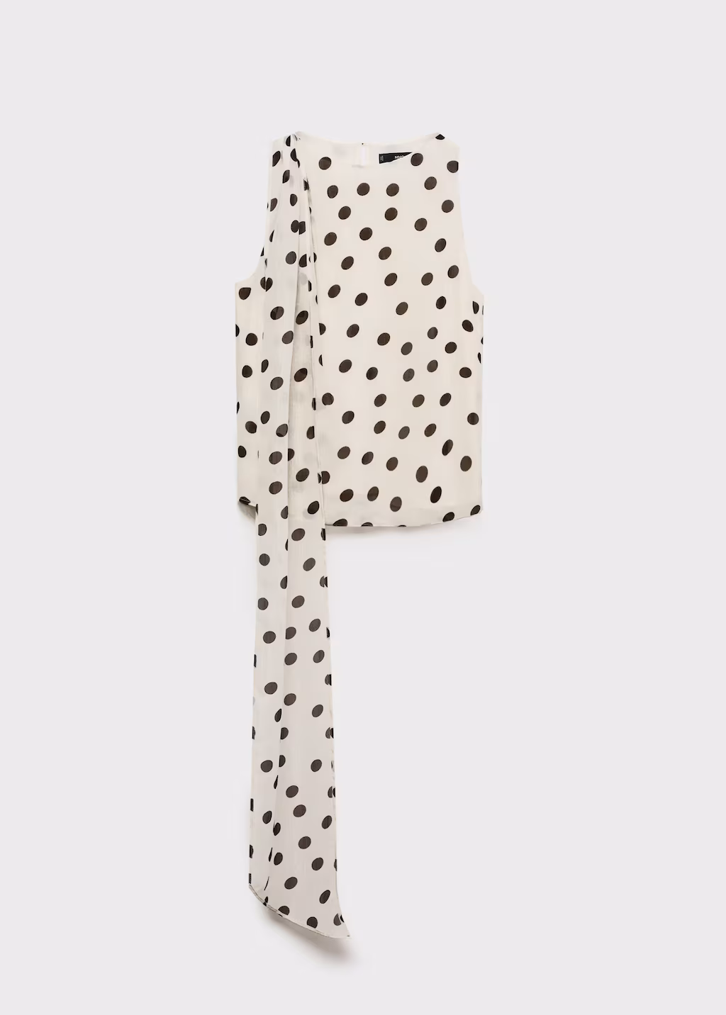 Polka-dot wrap-neck blouse - Off White