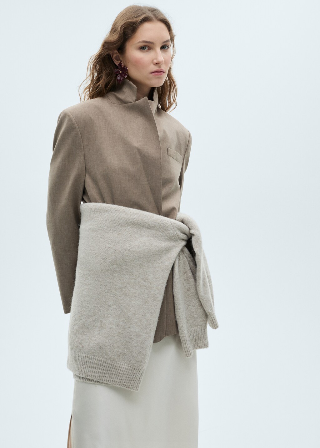 Floral earrings - Maroon