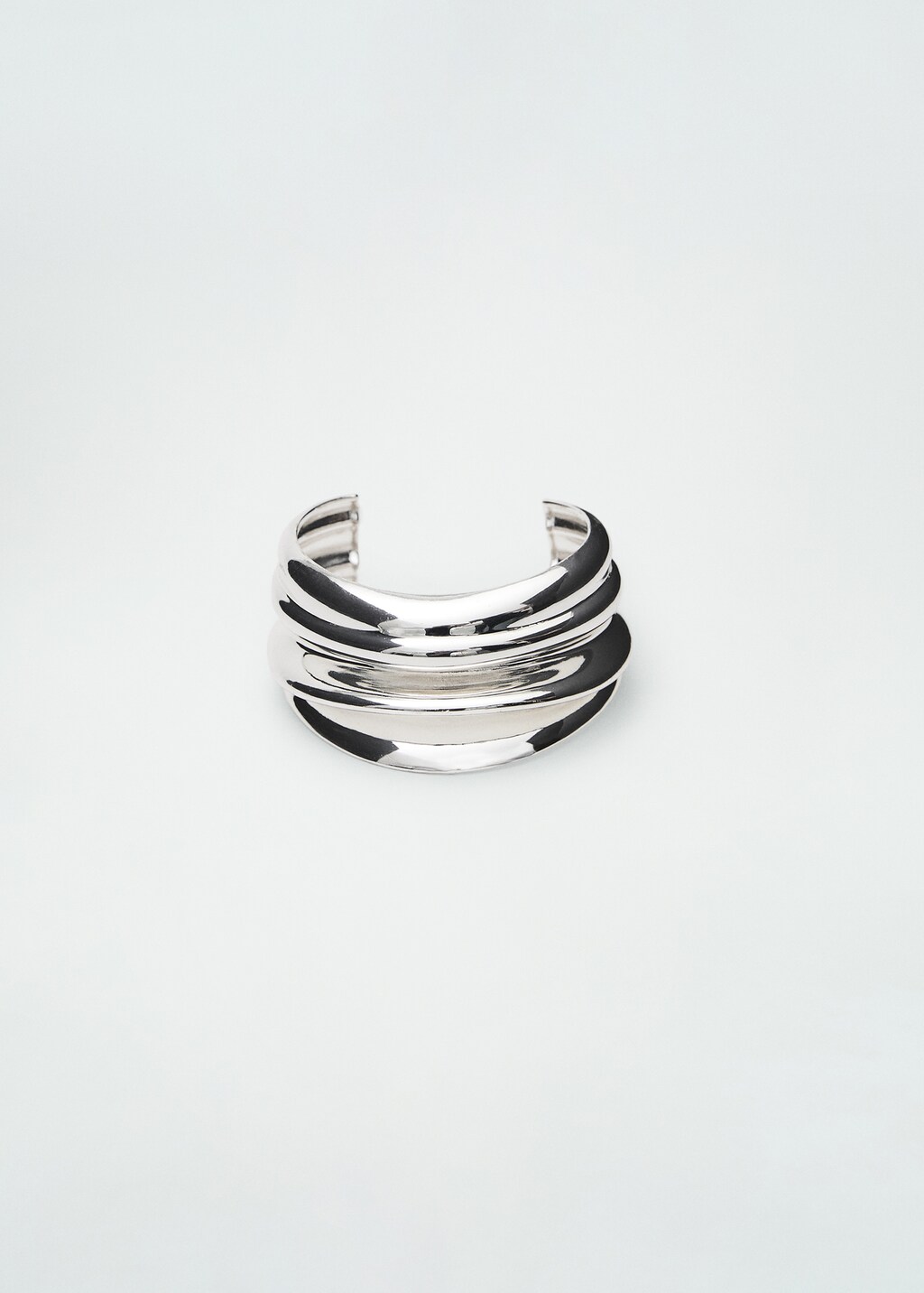 Embossed maxi bracelet - Silver