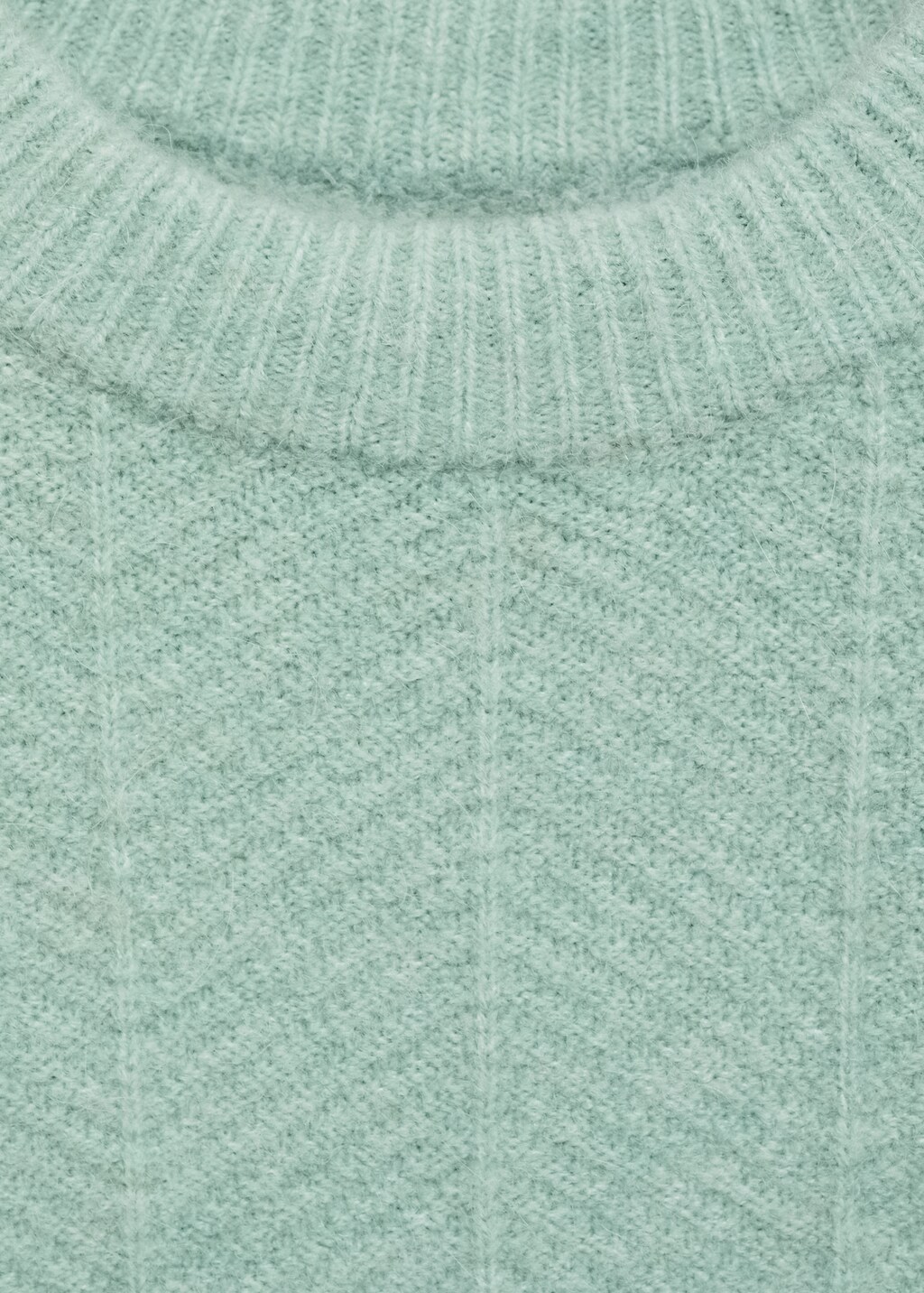Structured knitted sweater - Aqua Green