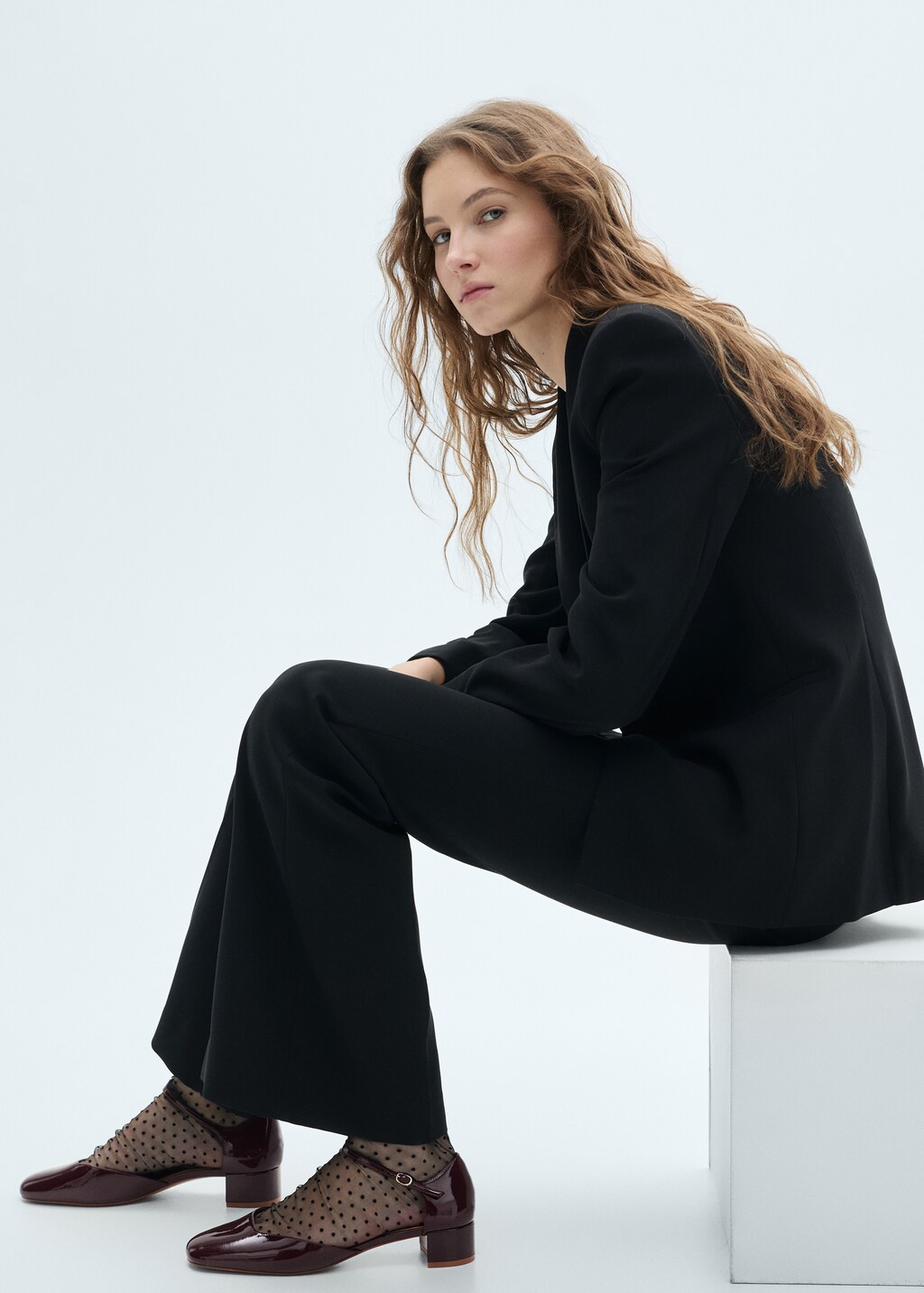 Patent heeled shoes - Burgundy