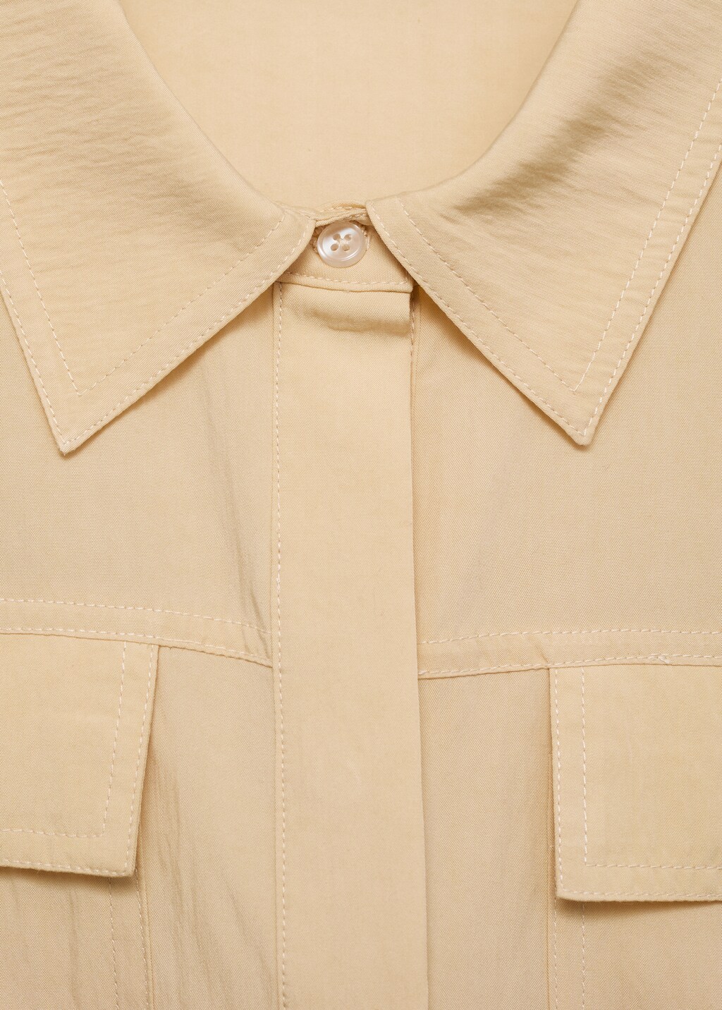 Knot detail shirt dress - Ecru