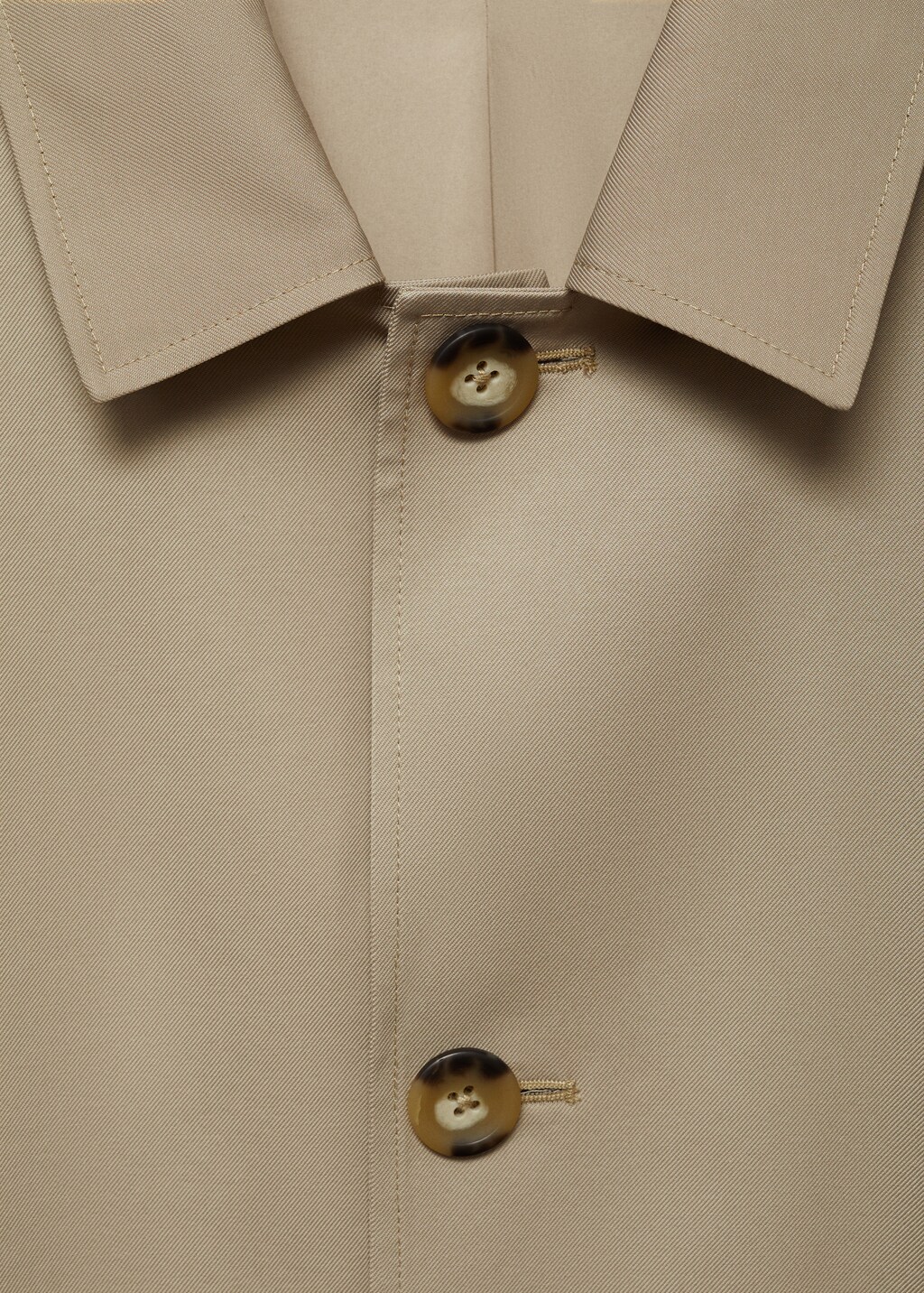 Relaxed-fit water-repellent trench coat - Beige