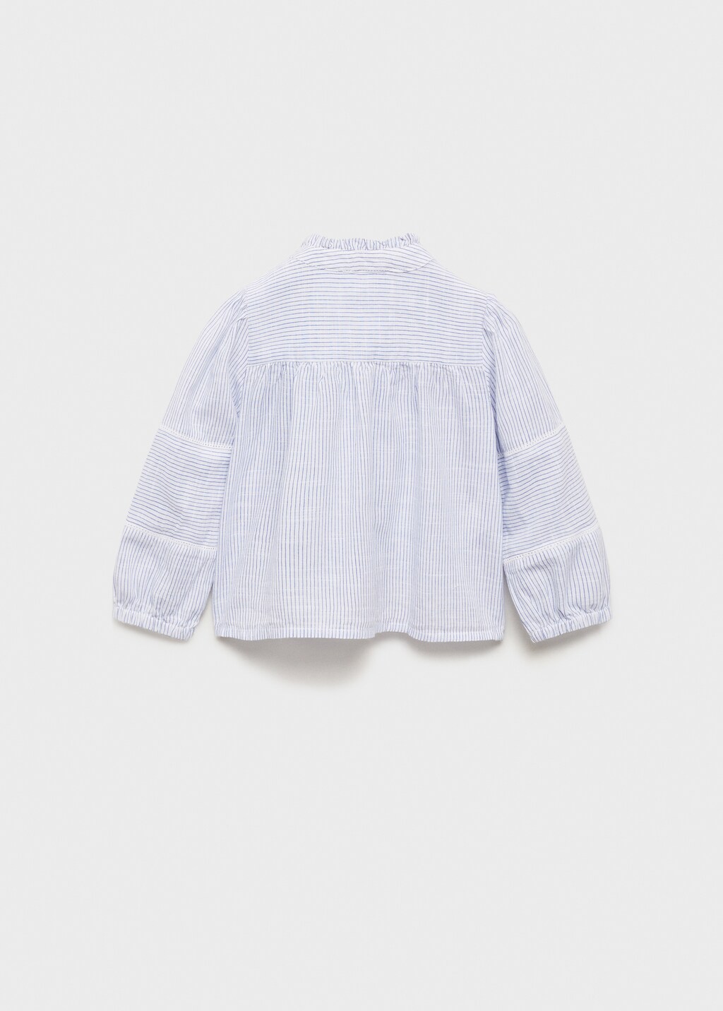 Cotton babydoll neck blouse - Indigo Blue