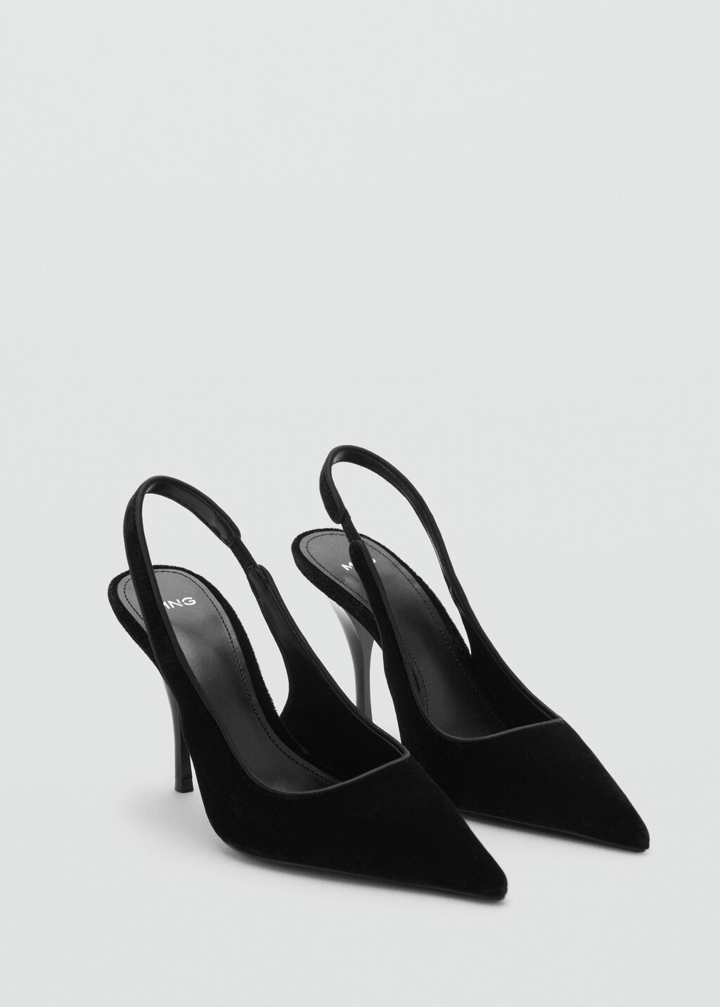 Velvet heeled shoes - Black